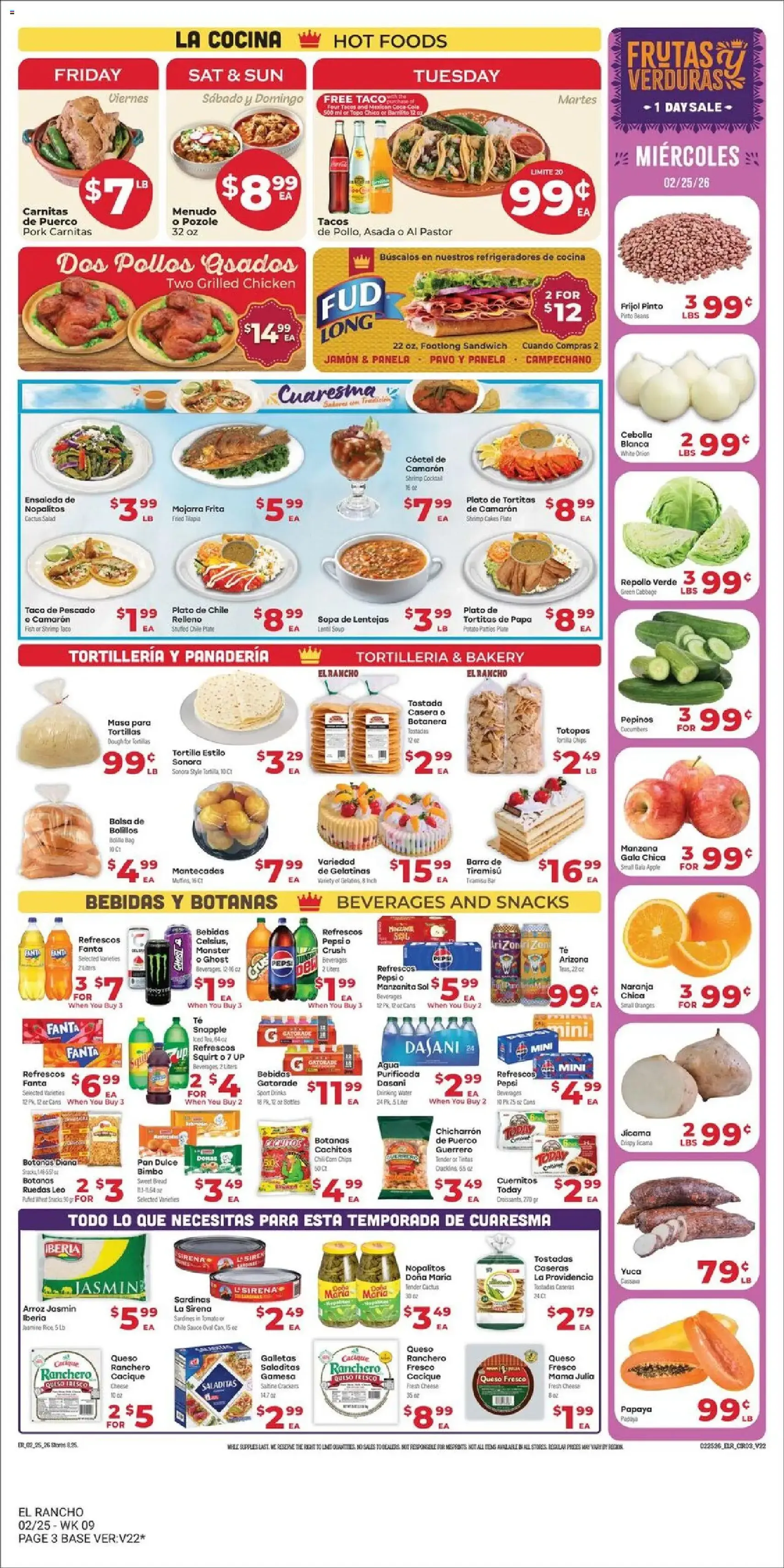 El Rancho - Weekly Ad - valid flyer from 02/25/2026, page 3 of 4