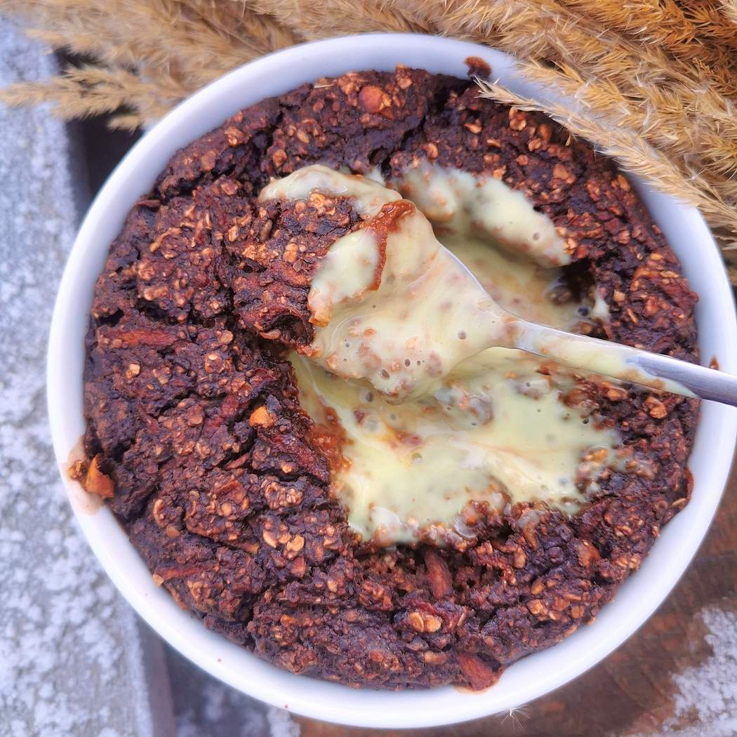 Pieczona owsiana kasza z jabłkami