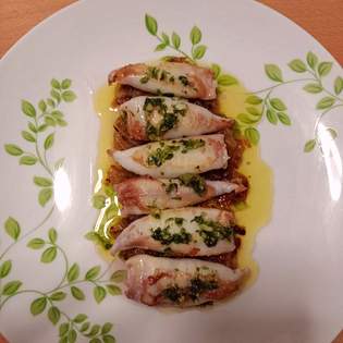 Previsualización de la receta Receta para cocinar chpirrones a la plancha frescos