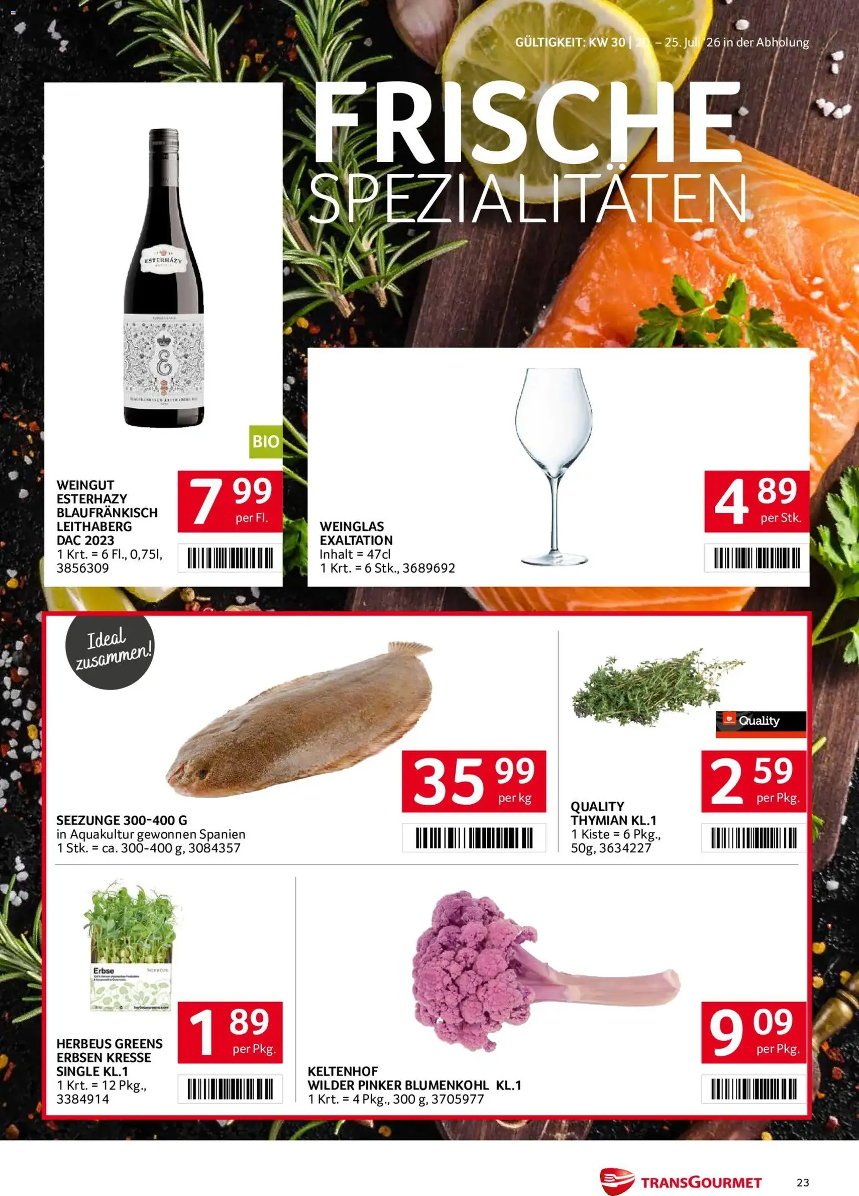 Transgourmet Flugblatt - Gültiger Prospekt ab 20.07.2026, Seite 22 von insgesamt 27