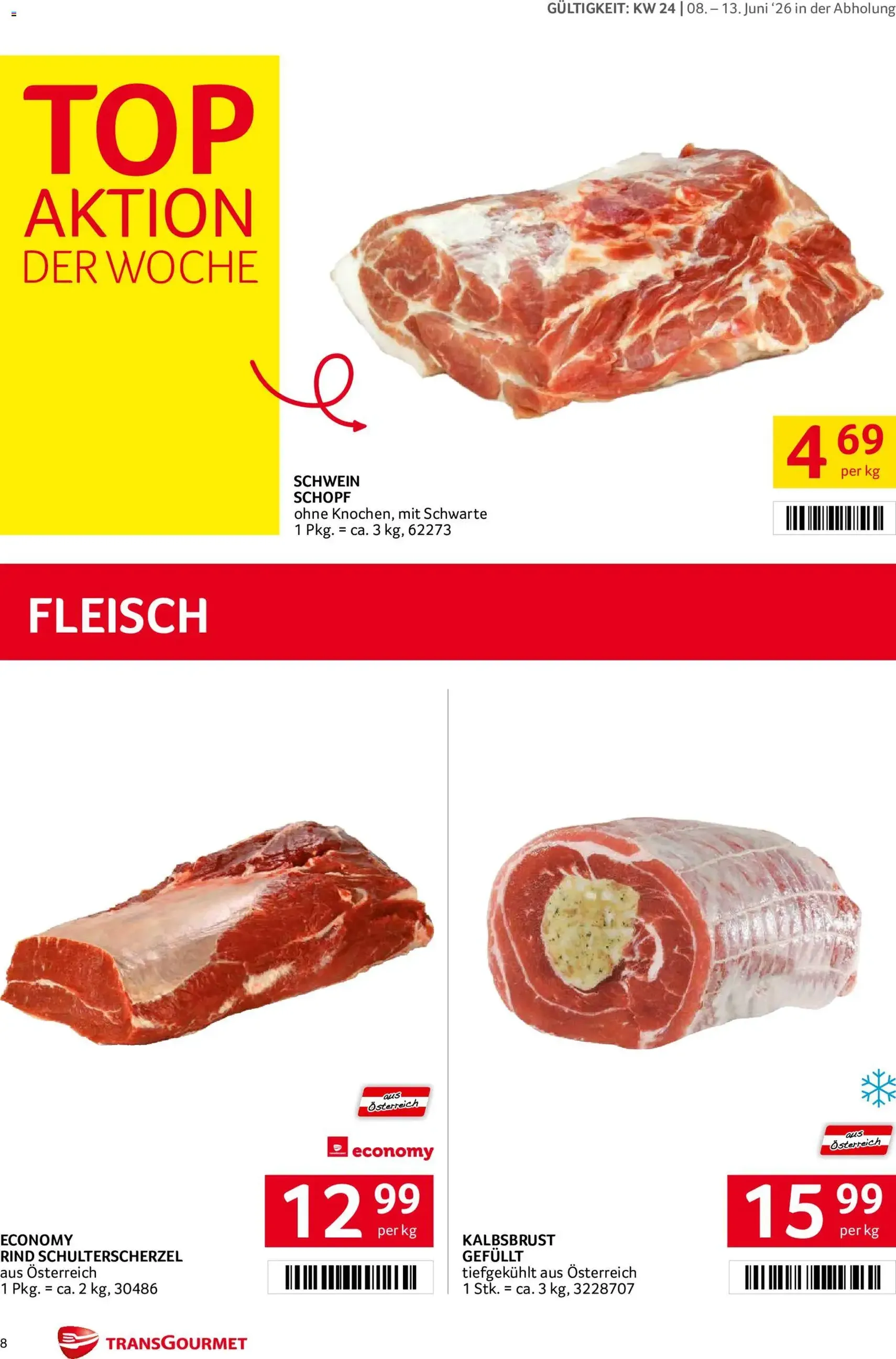 Transgourmet Flugblatt - Gültiger Prospekt ab 08.06.2026, Seite 8 von insgesamt 36