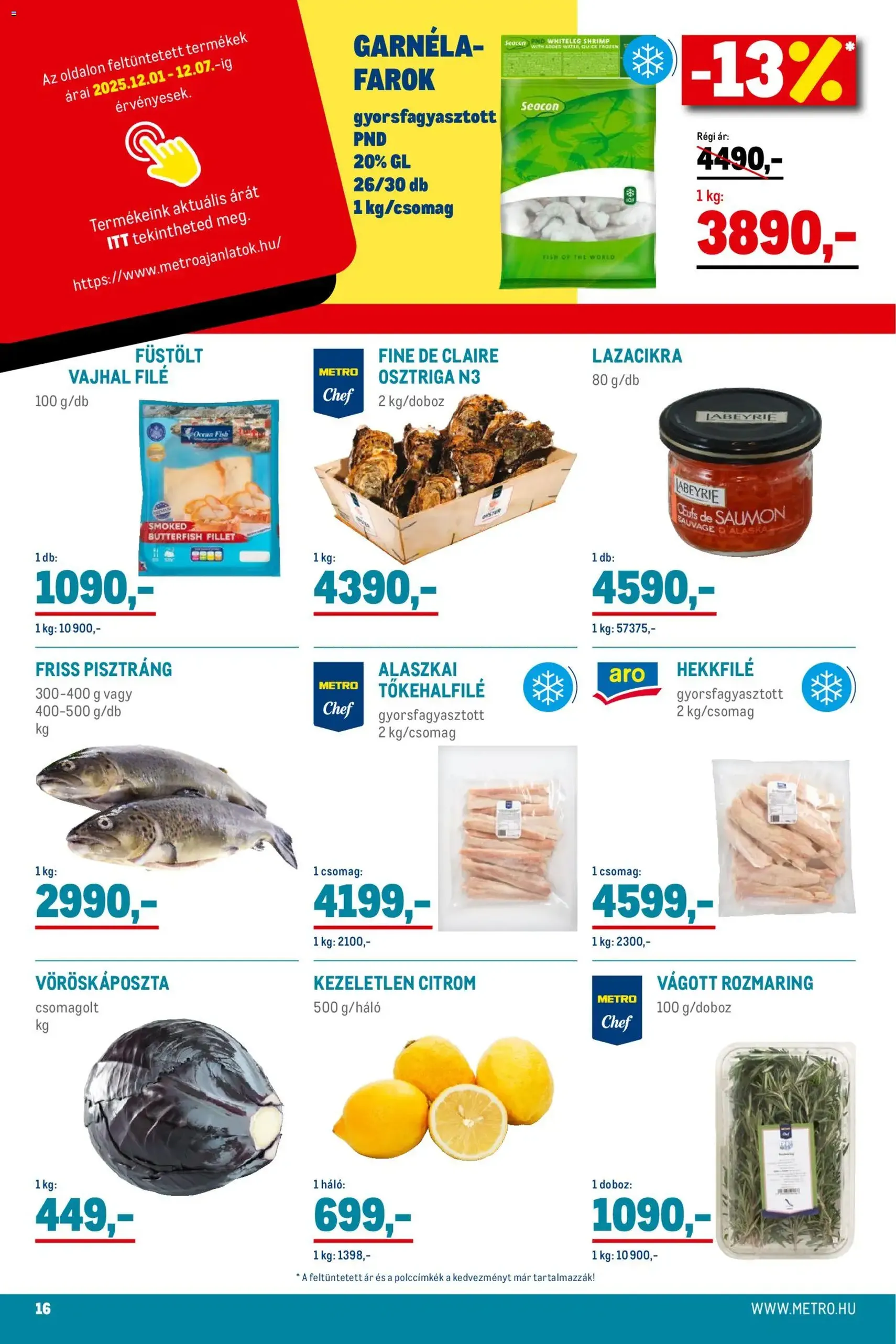 Metro - Élelmiszer és Szezonális katalógus 2025/12 - 2025.12.01. érvényes szórólap 16 oldal 33 oldalból