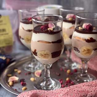 Previsualización de la receta Postre de requesón y nutella en vaso