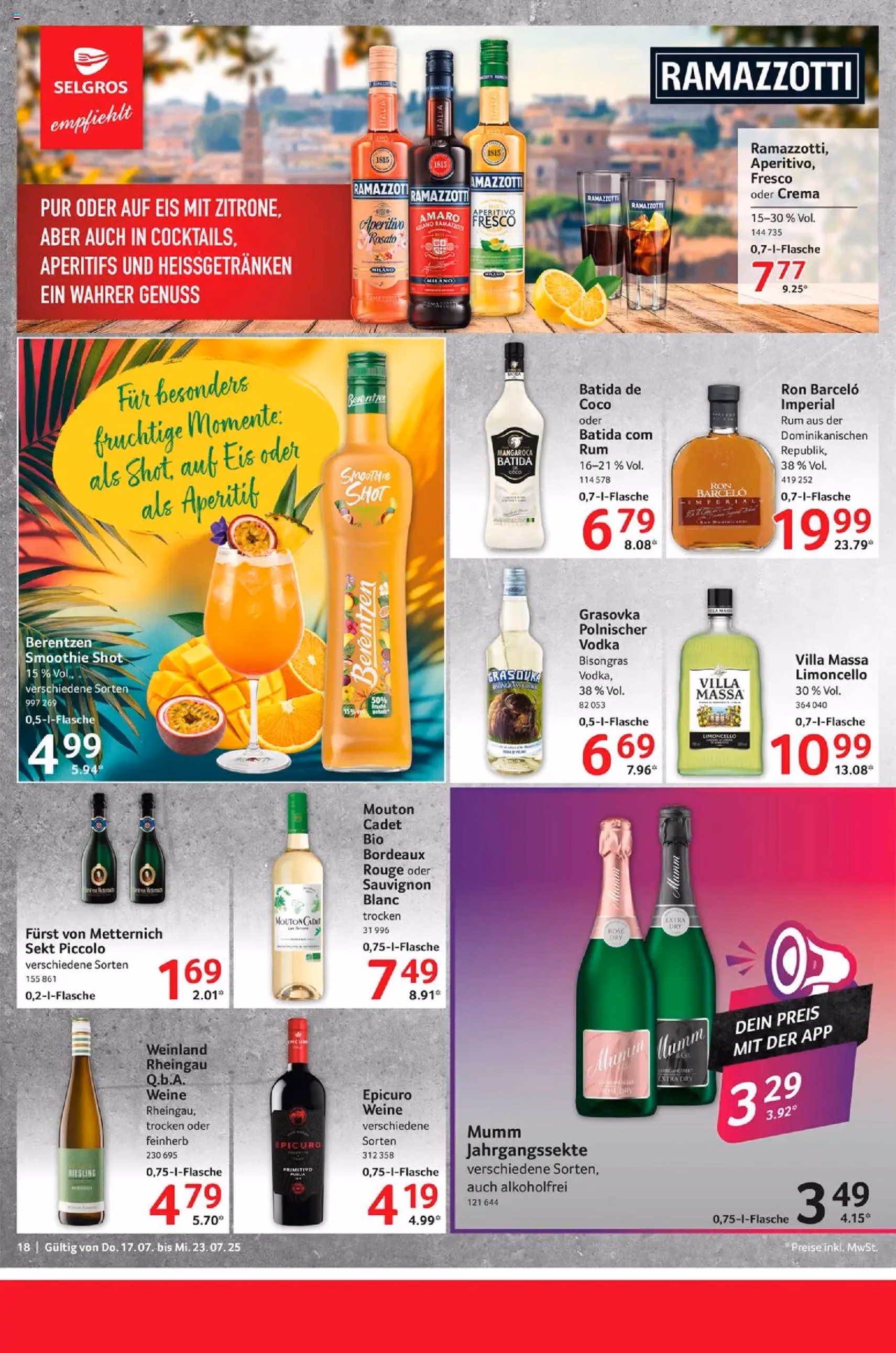 Selgros Prospekt - Gültiger Prospekt ab 17.07.2025, Seite 18 von insgesamt 28 Selgros Prospekt - Gültiger Prospekt ab 17.07.2025, Seite 18 von insgesamt 28