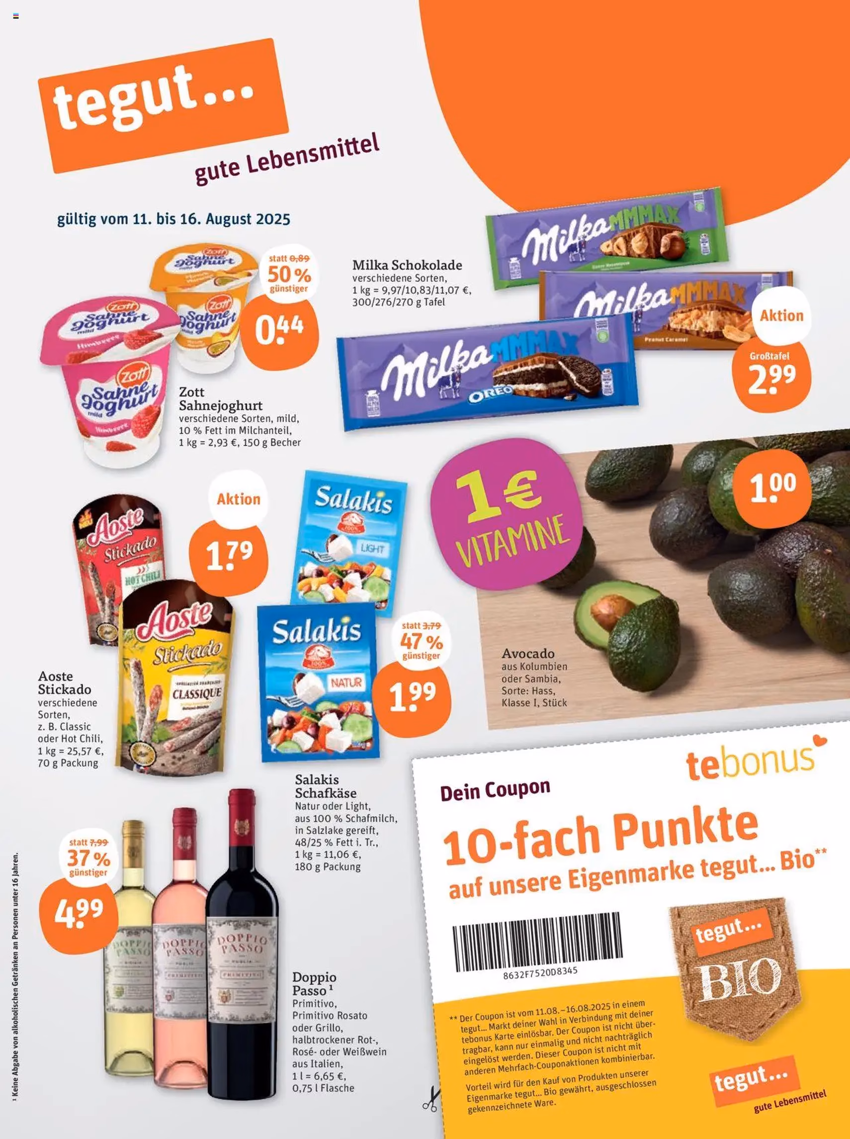 Tegut Prospekt - Gültiger Prospekt ab 11.08.2025, Seite 3 von insgesamt 23