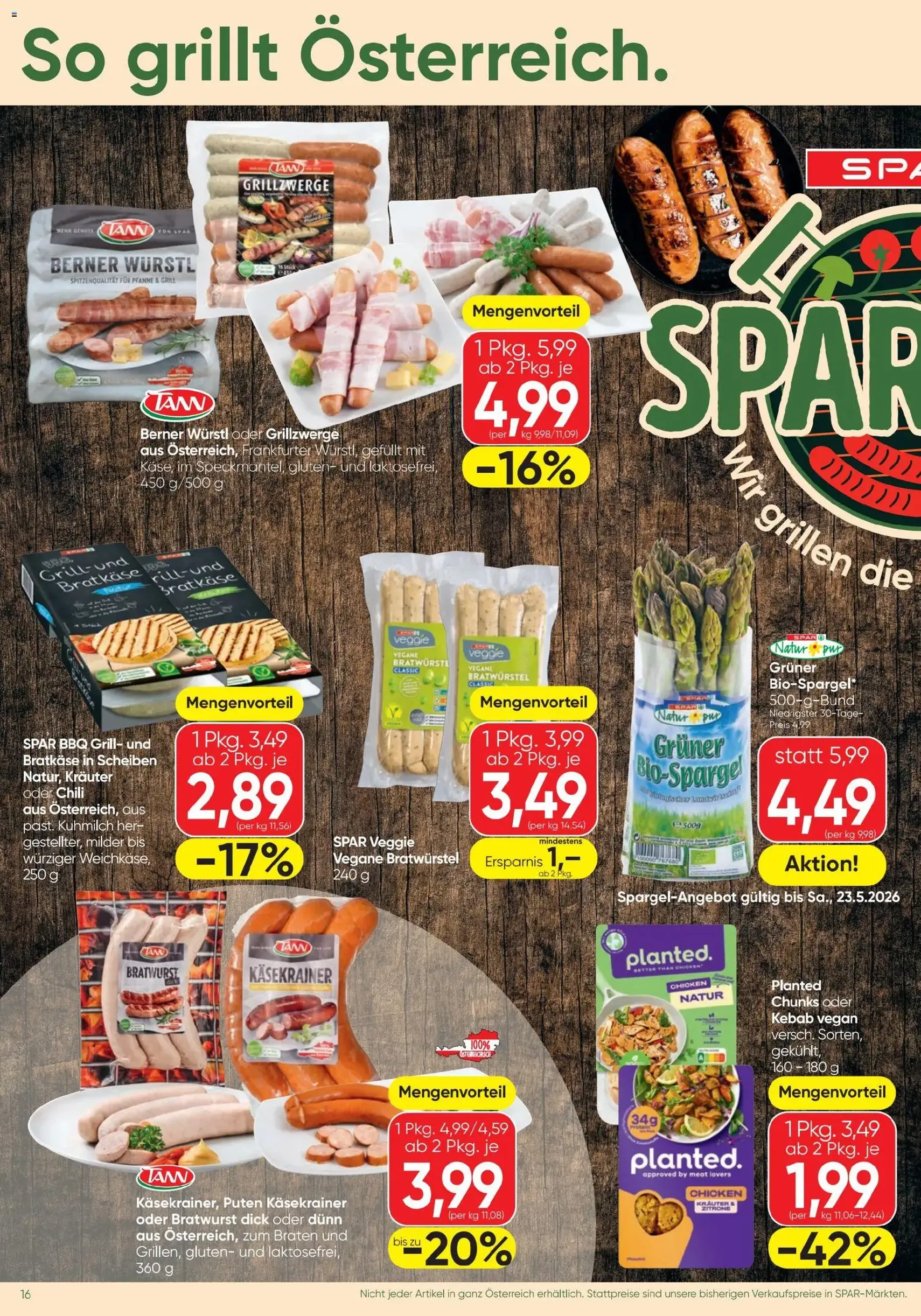 Spar - Flugblatt - Gültiger Prospekt ab 21.05.2026, Seite 16 von insgesamt 24