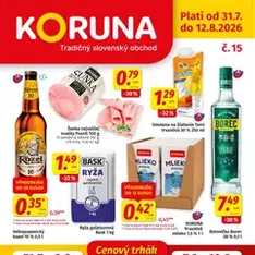 Koruna leták - náhľad letáku platný od 31.07.2026