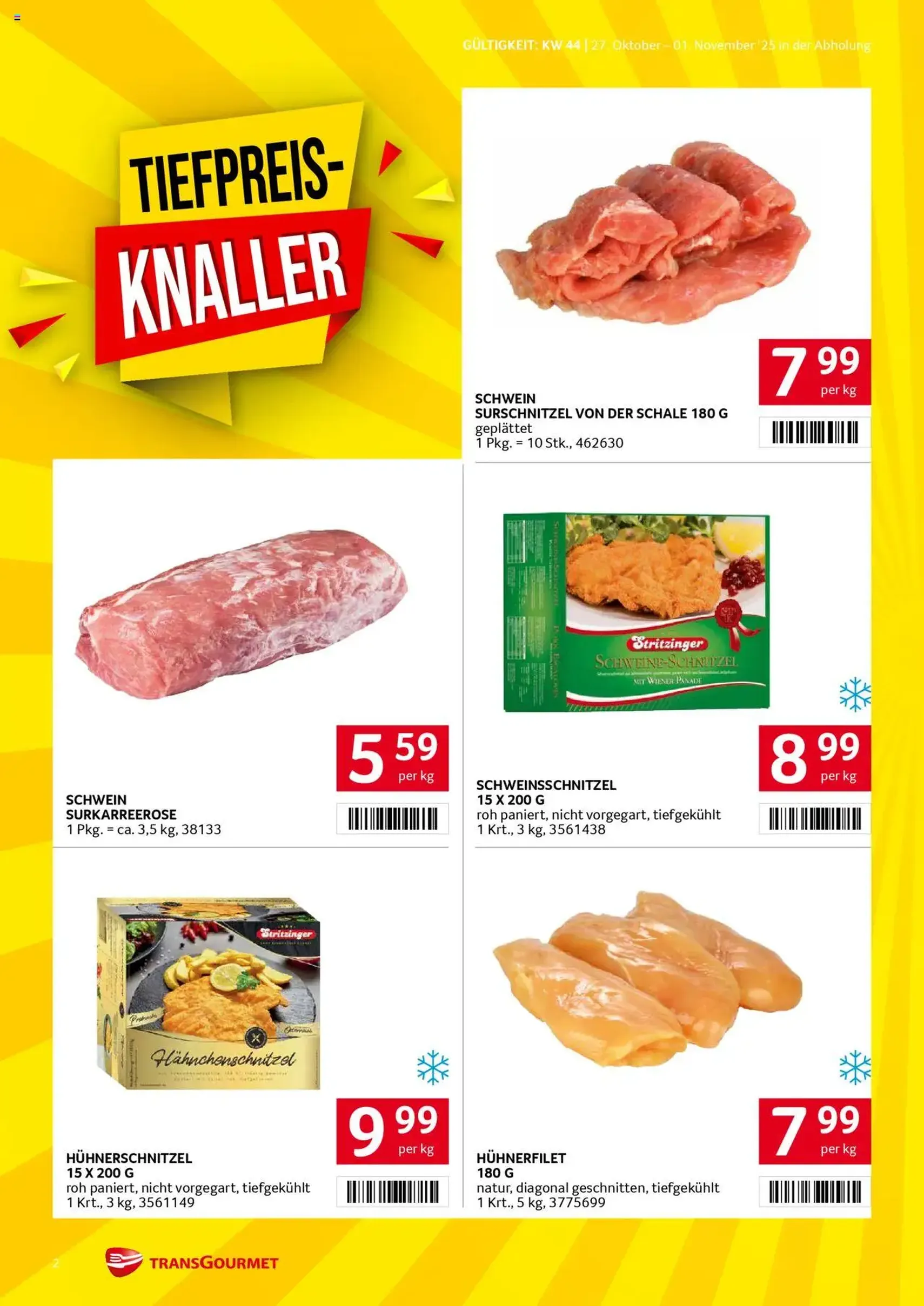 Transgourmet Flugblatt - Gültiger Prospekt ab 26.10.2025, Seite 2 von insgesamt 32 Transgourmet Flugblatt - Gültiger Prospekt ab 26.10.2025, Seite 2 von insgesamt 32