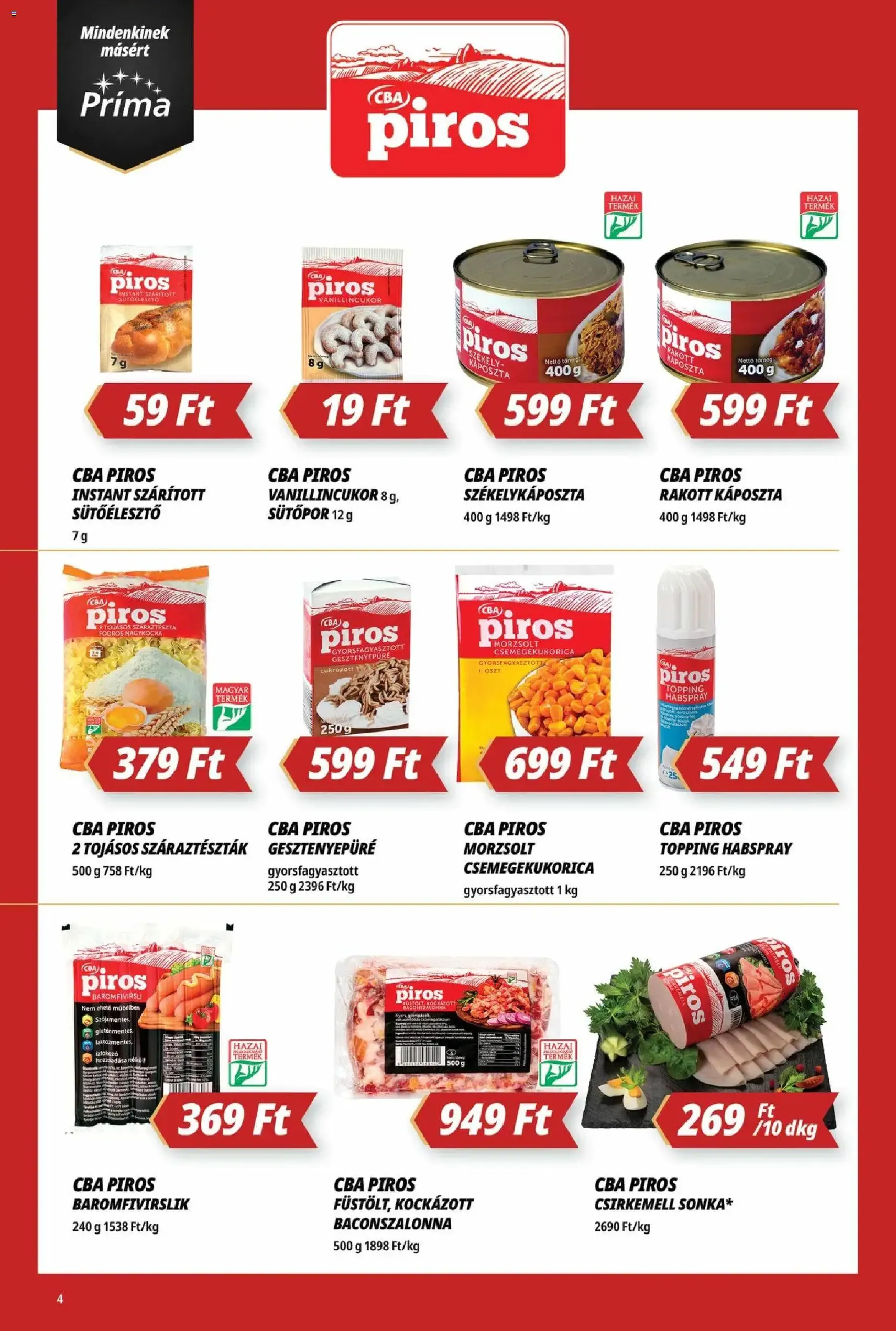 CBA Príma Akciós újság - 2025.12.11. érvényes szórólap 4 oldal 16 oldalból