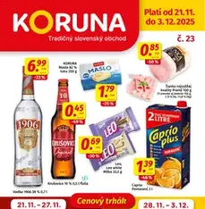 Koruna leták - náhľad letáku platný od 21.11.2025