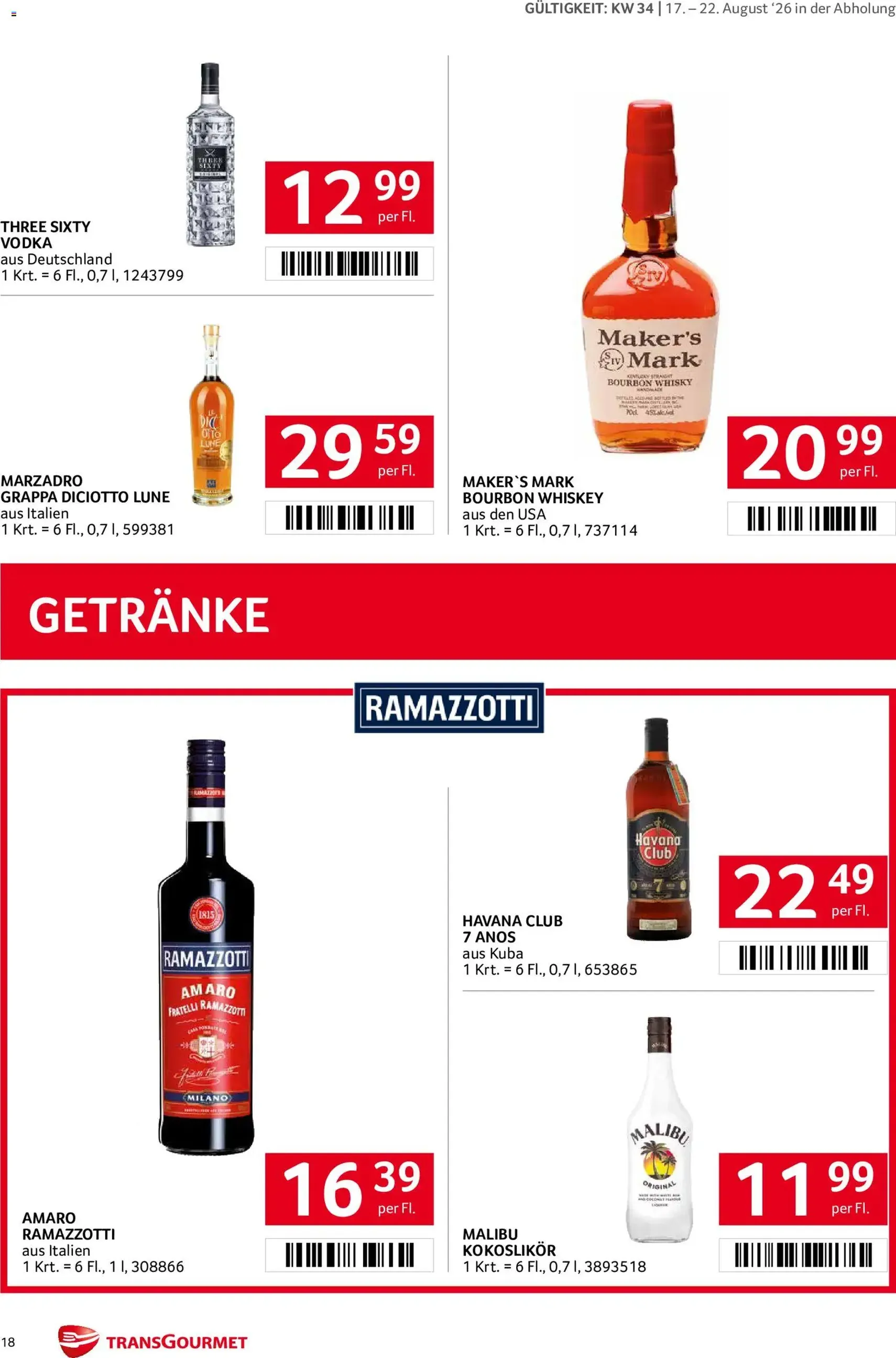 Transgourmet Flugblatt - Gültiger Prospekt ab 17.08.2026, Seite 17 von insgesamt 27
