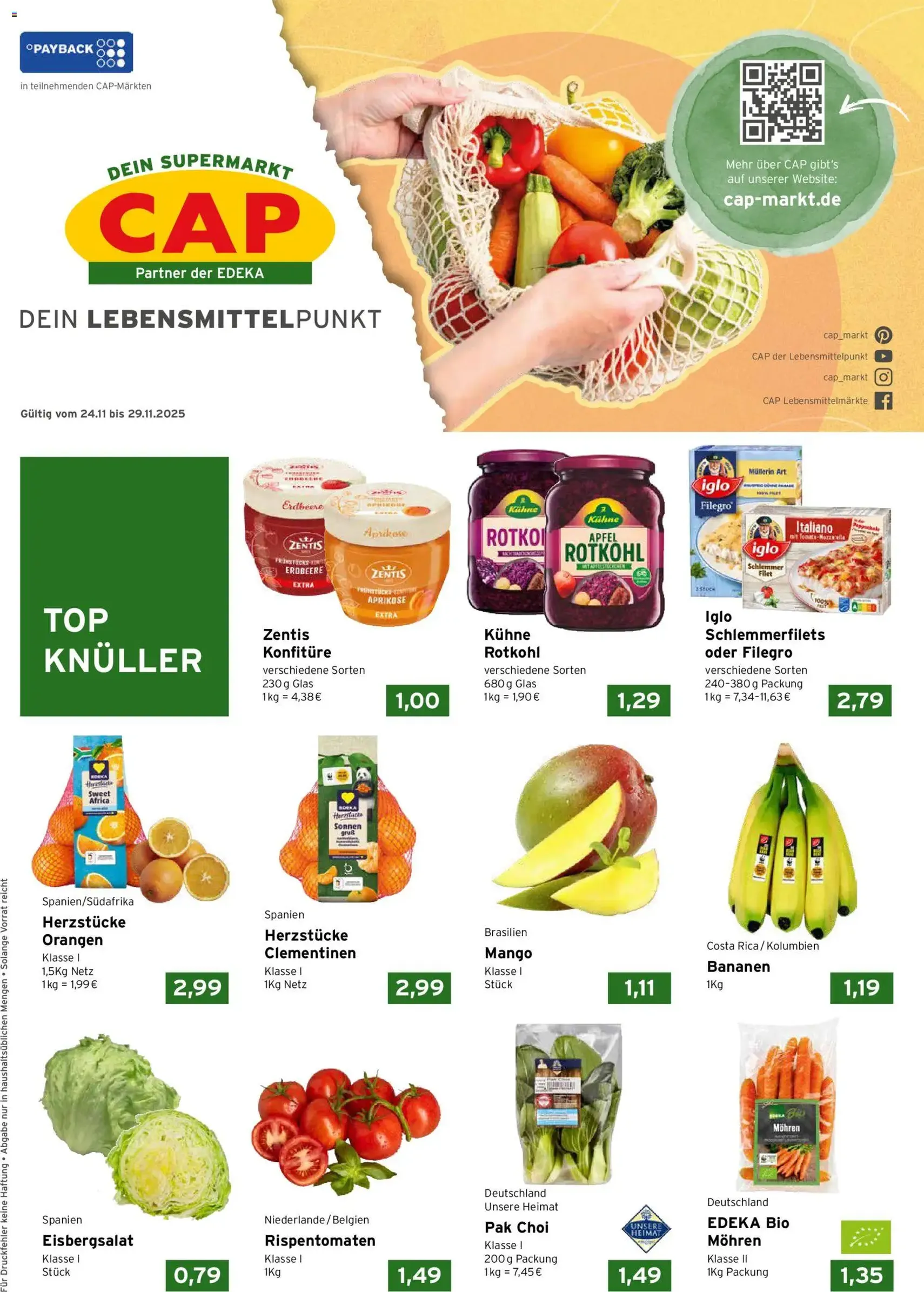 CAP Markt Prospekt - Gültiger Prospekt ab 24.11.2025, Seite 1 von insgesamt 4