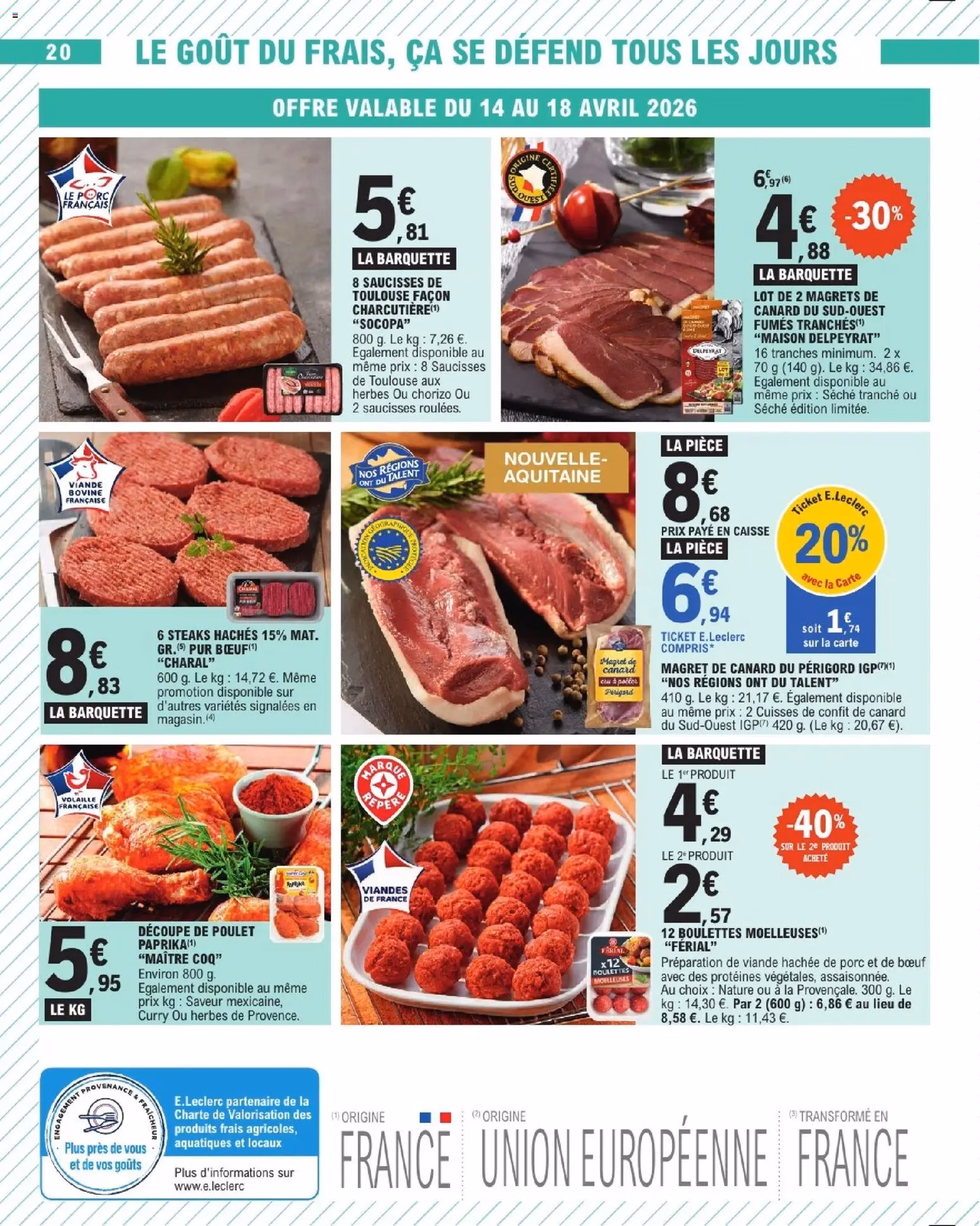 E.Leclerc catalogue de la semaine 16 - brochure valable à partir du 14/04/2026, page 20 sur 56