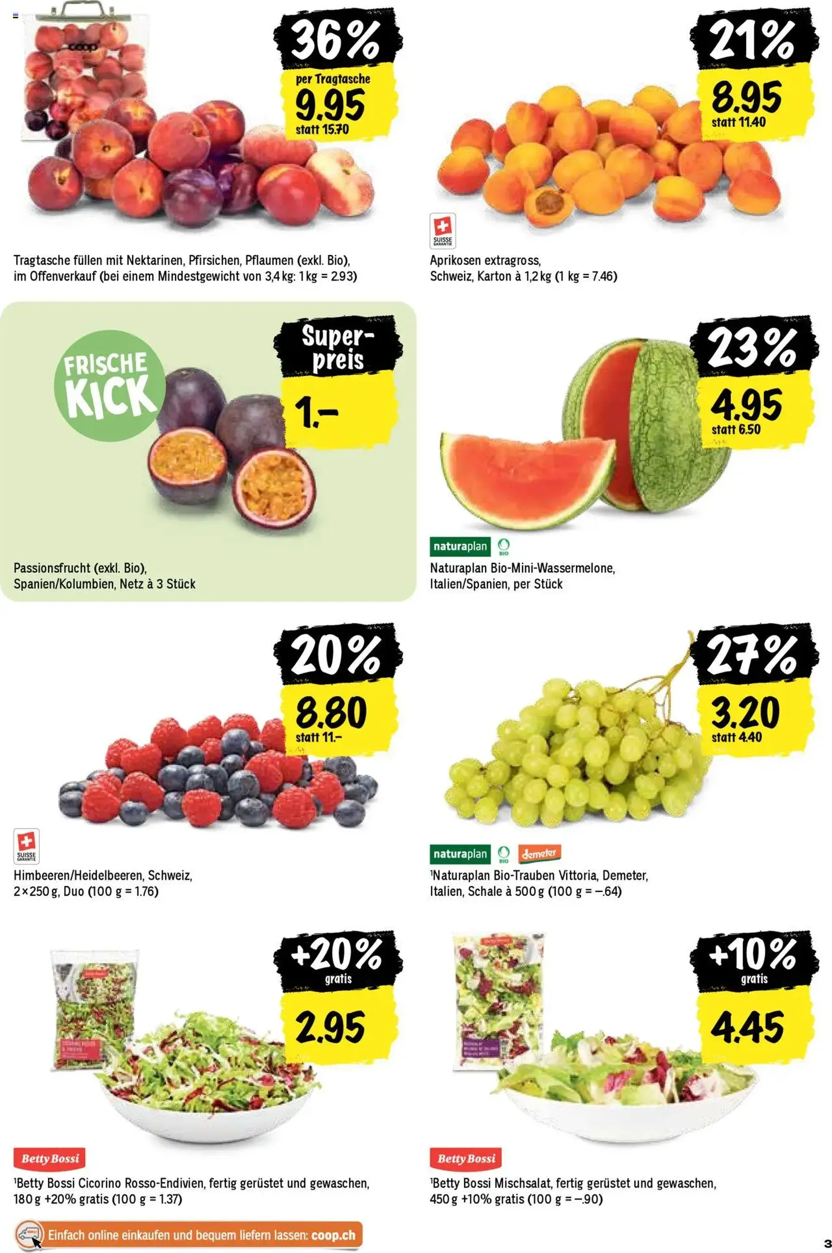 Coop Aktionen - Gültiger Prospekt ab 07.08.2025, Seite 3 von insgesamt 24 Coop Aktionen - Gültiger Prospekt ab 07.08.2025, Seite 3 von insgesamt 24