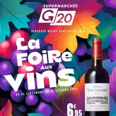 G20 Supermarchés catalogue la foire aux vins - Prévisualisation du catalogue valable à partir du 24/09/2025