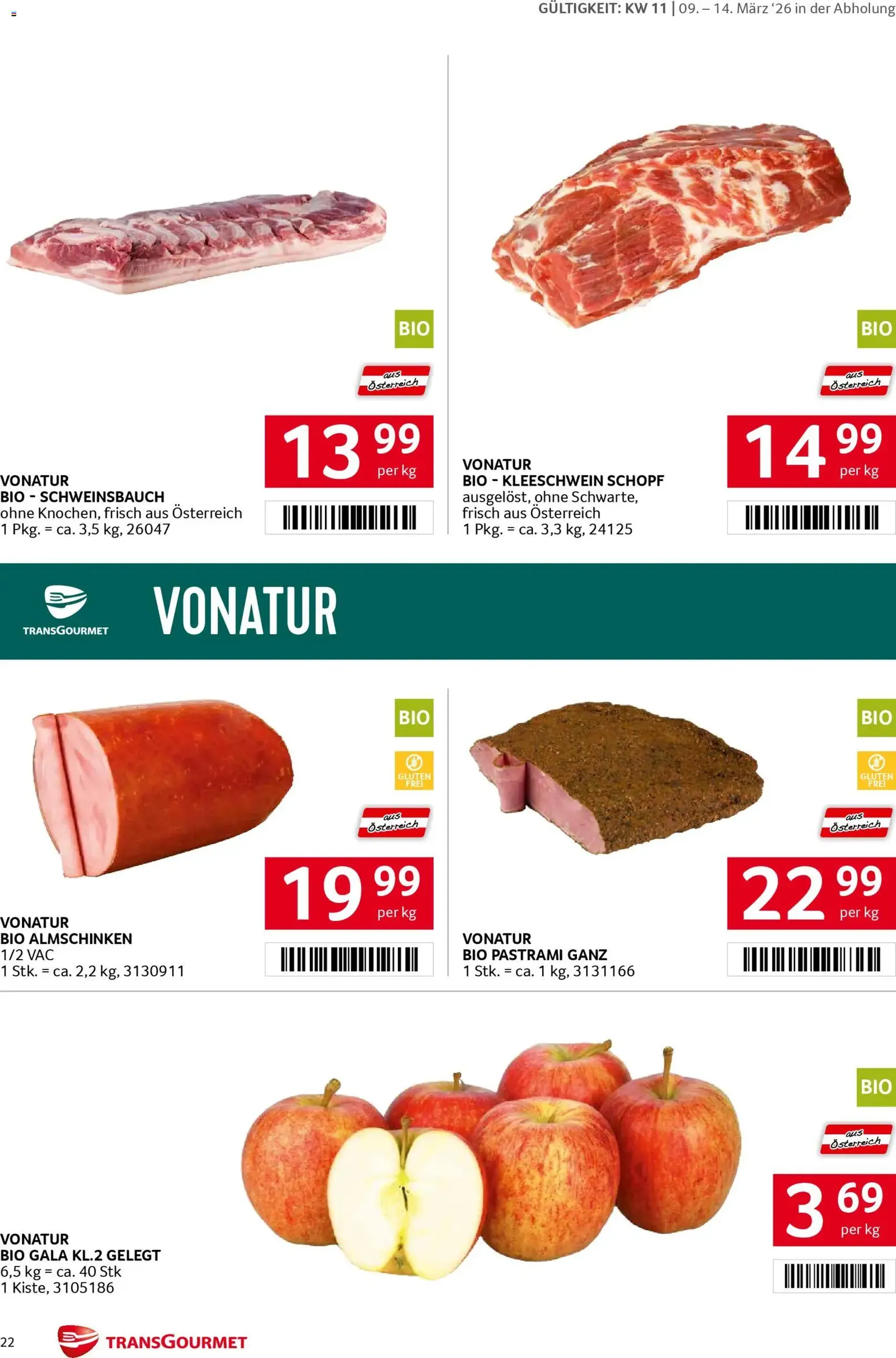 Transgourmet Flugblatt - Gültiger Prospekt ab 08.03.2026, Seite 22 von insgesamt 32