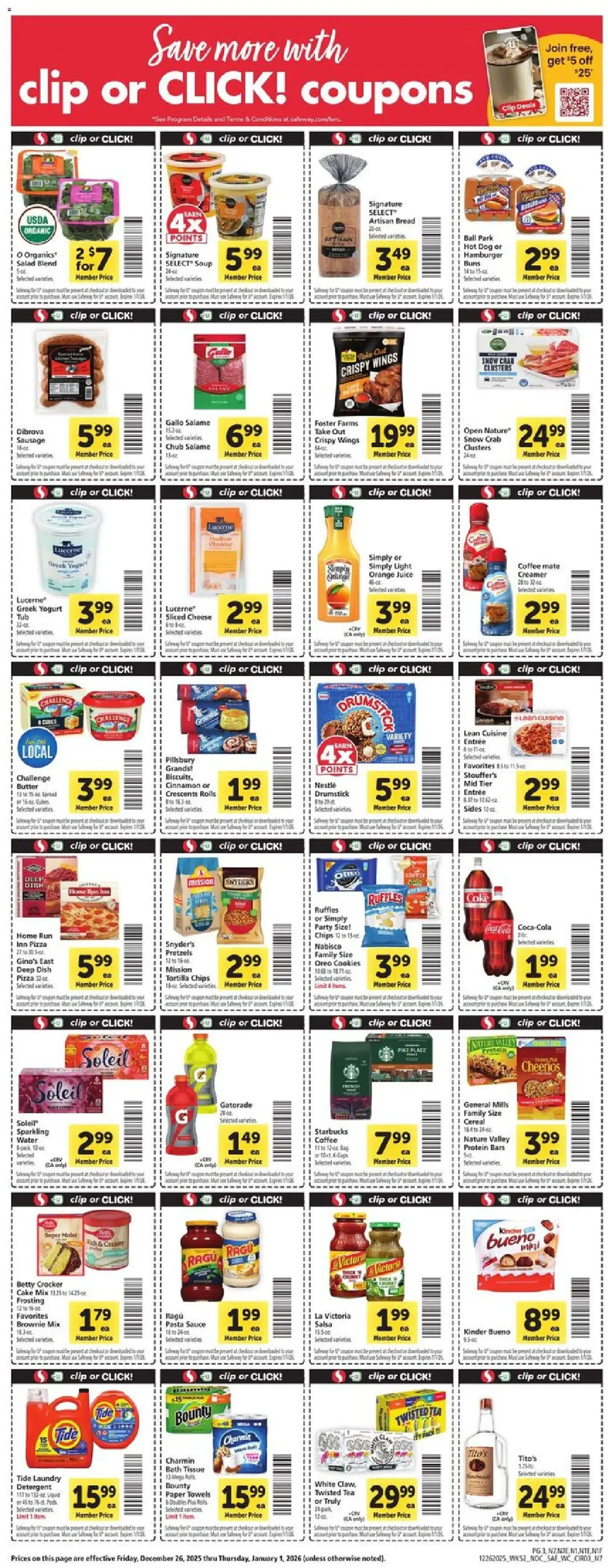 Safeway Weekly Ad - valid flyer from 12/26/2025, page 3 of 9