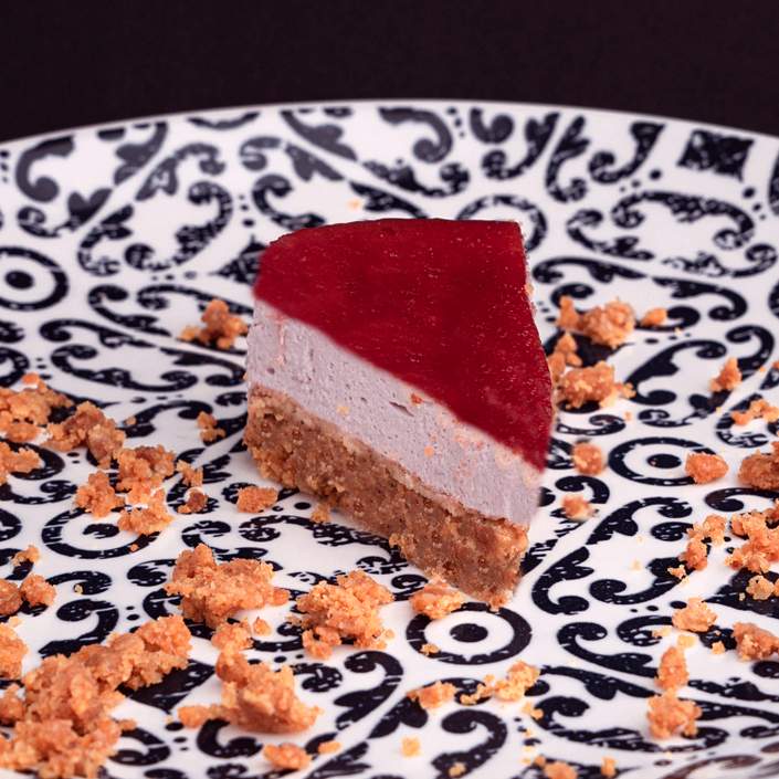 Tarta de queso con fresas