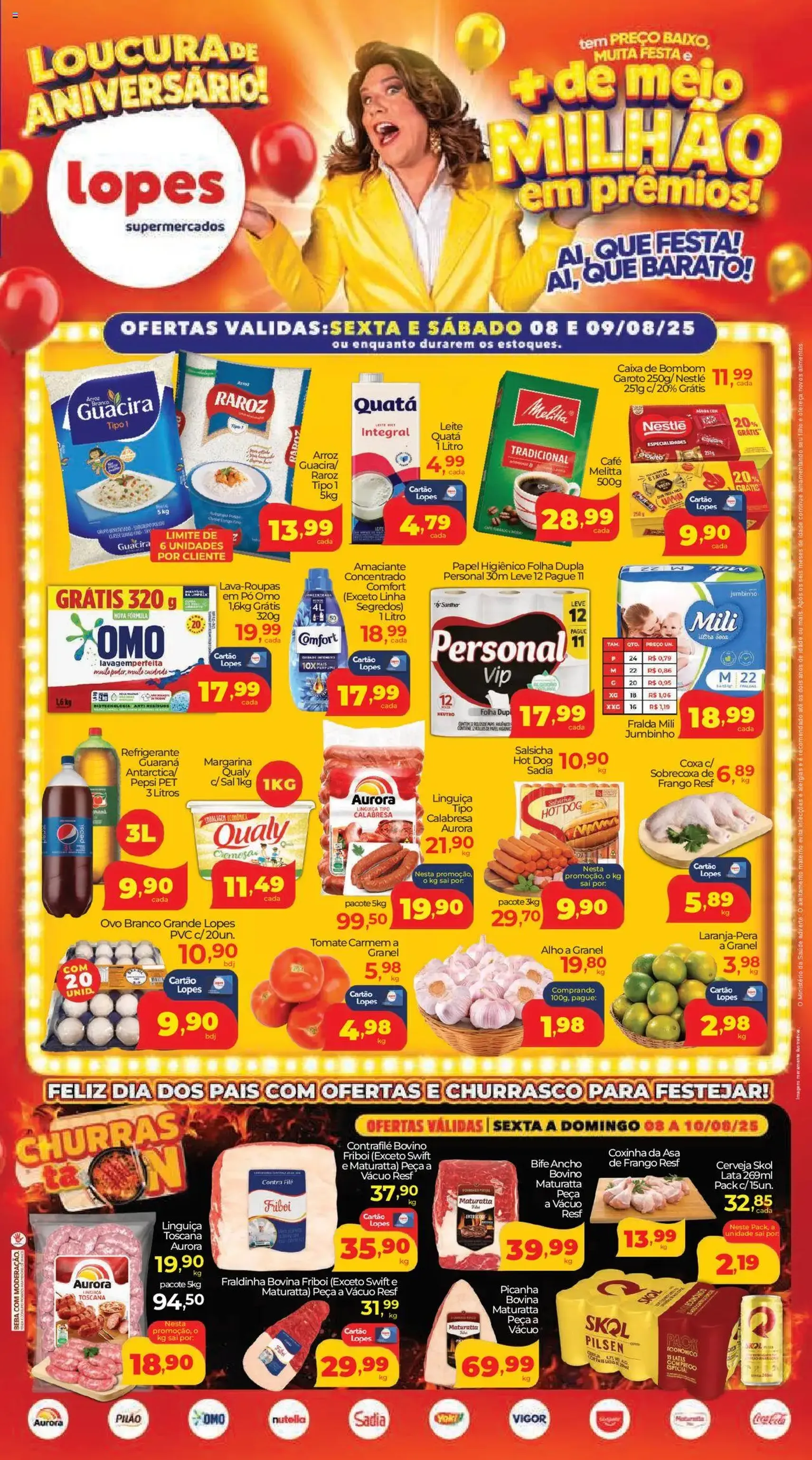 Lopes Supermercados - Ofertas da semana - folheto válido a partir de 08/08/2025 página 1 de 4