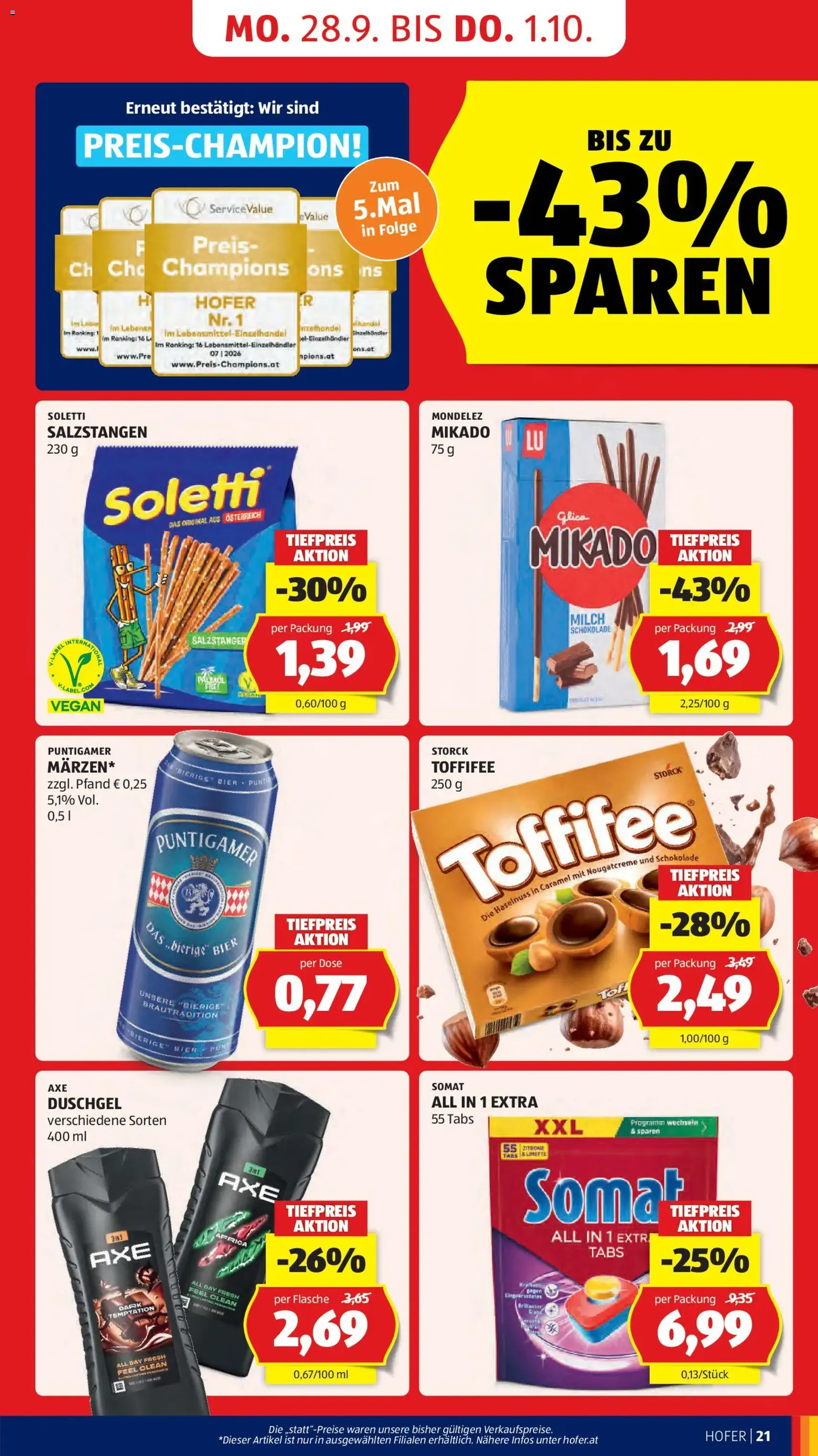 Hofer Flugblatt - Gültiger Prospekt ab 25.09.2026, Seite 27 von insgesamt 49