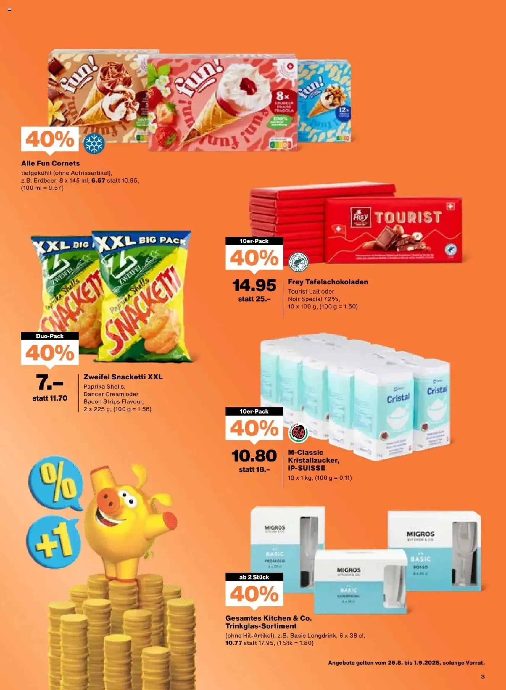 Migros Aktionen - Gültiger Prospekt ab 26.08.2025, Seite 3 von insgesamt 20 Migros Aktionen - Gültiger Prospekt ab 26.08.2025, Seite 3 von insgesamt 20