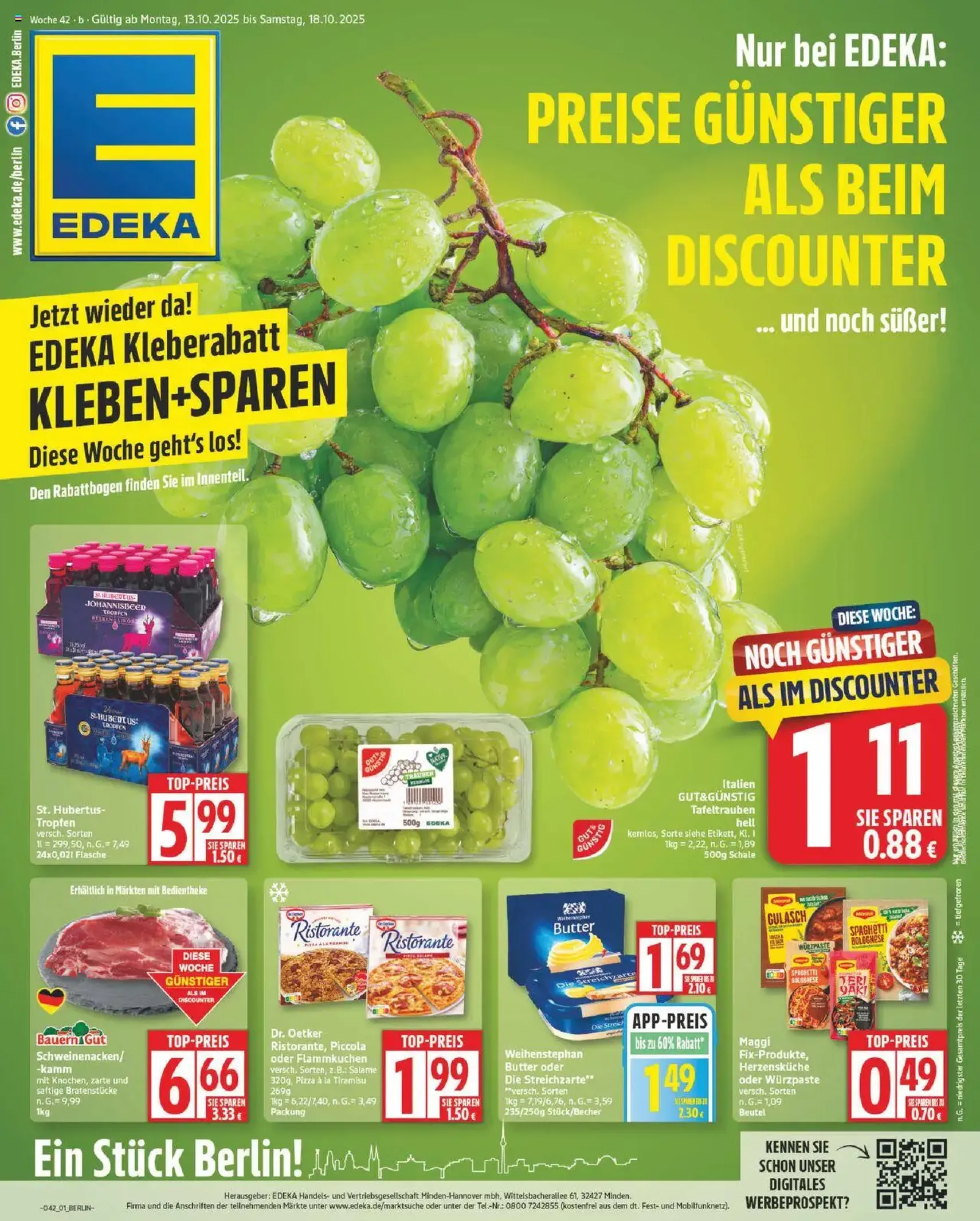 Edeka Prospekt - Gültiger Prospekt ab 13.10.2025, Seite 1 von insgesamt 20