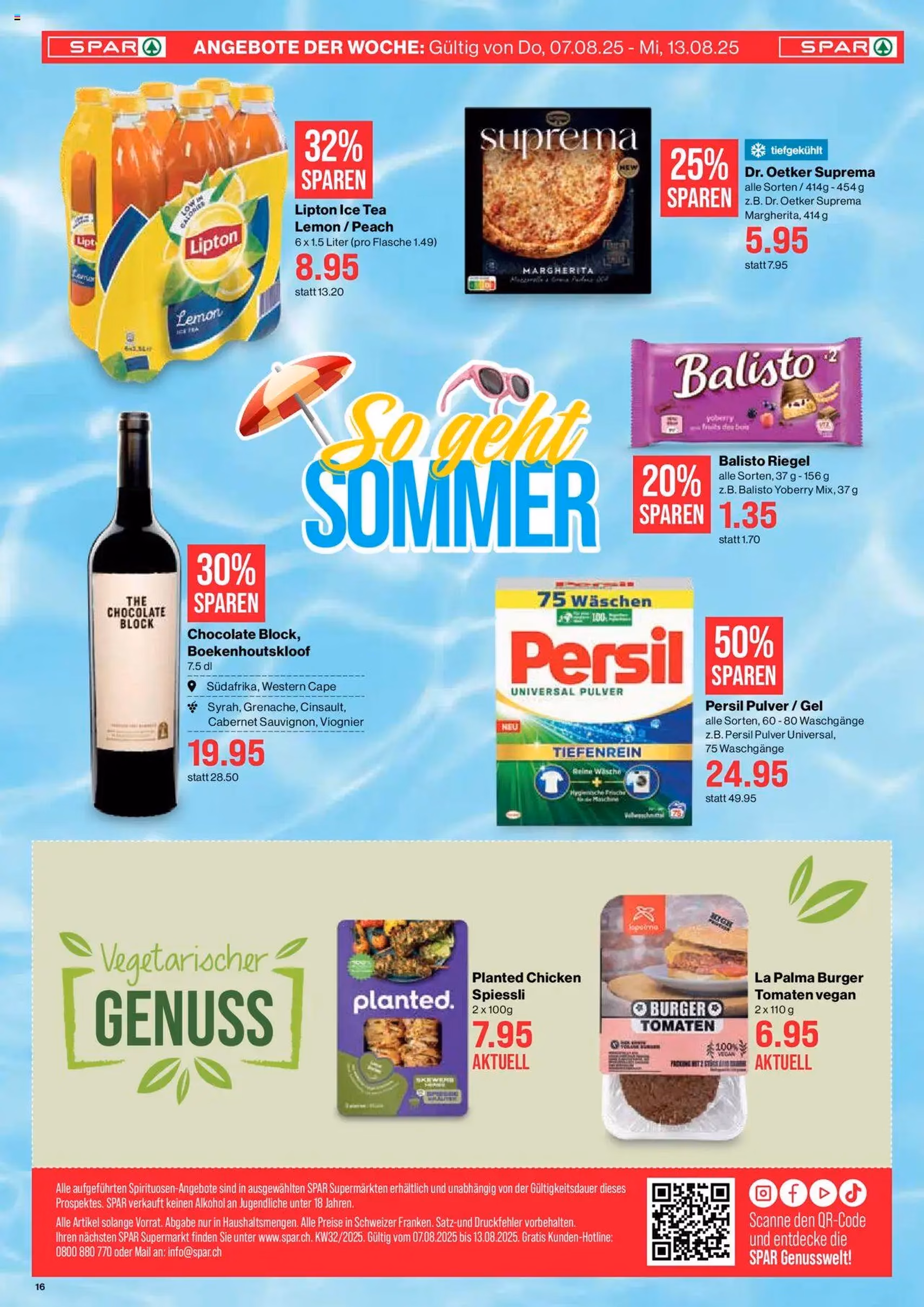 SPAR Aktionen - Gültiger Prospekt ab 07.08.2025, Seite 16 von insgesamt 22