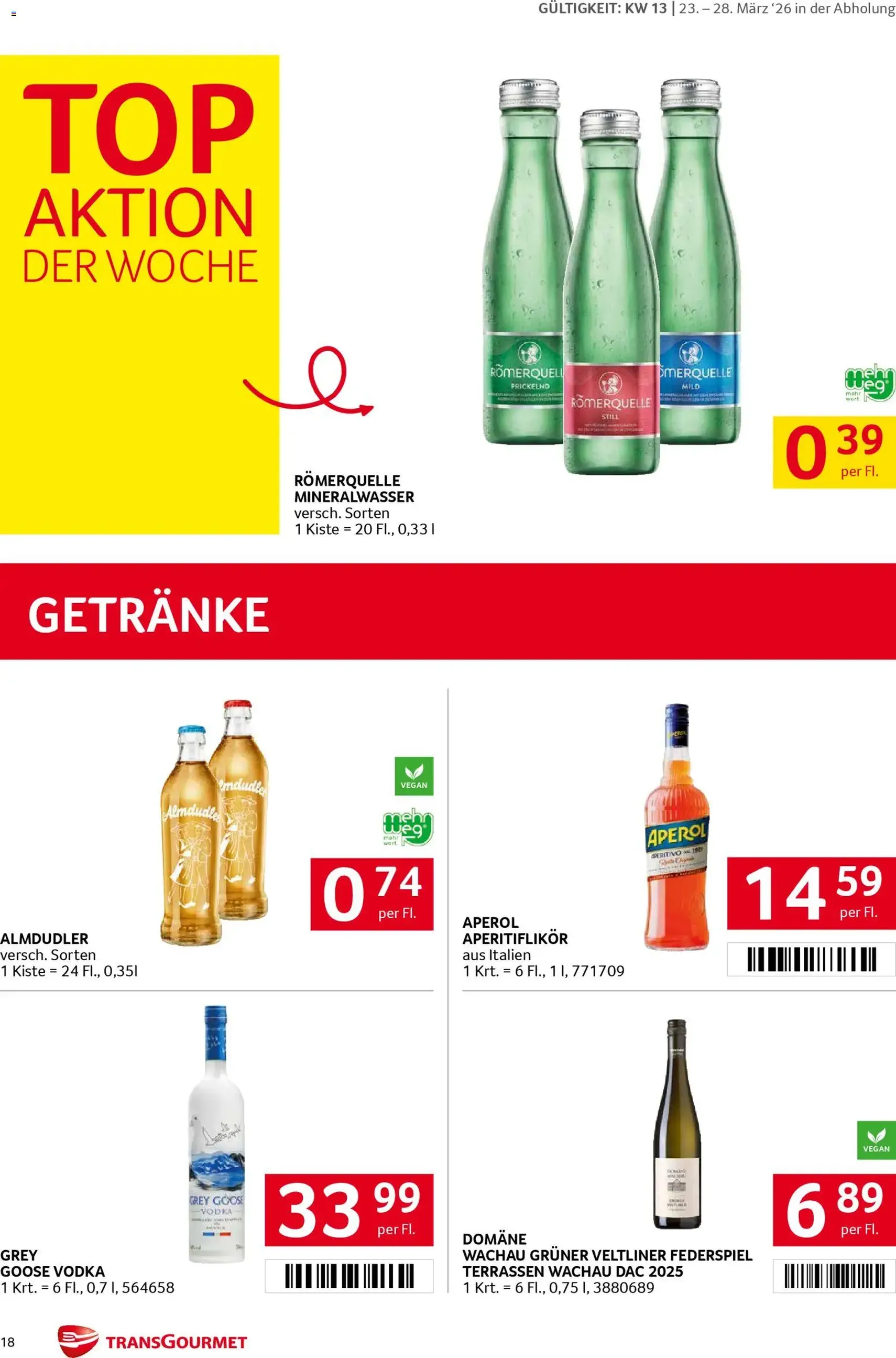 Transgourmet Flugblatt - Gültiger Prospekt ab 23.03.2026, Seite 18 von insgesamt 32