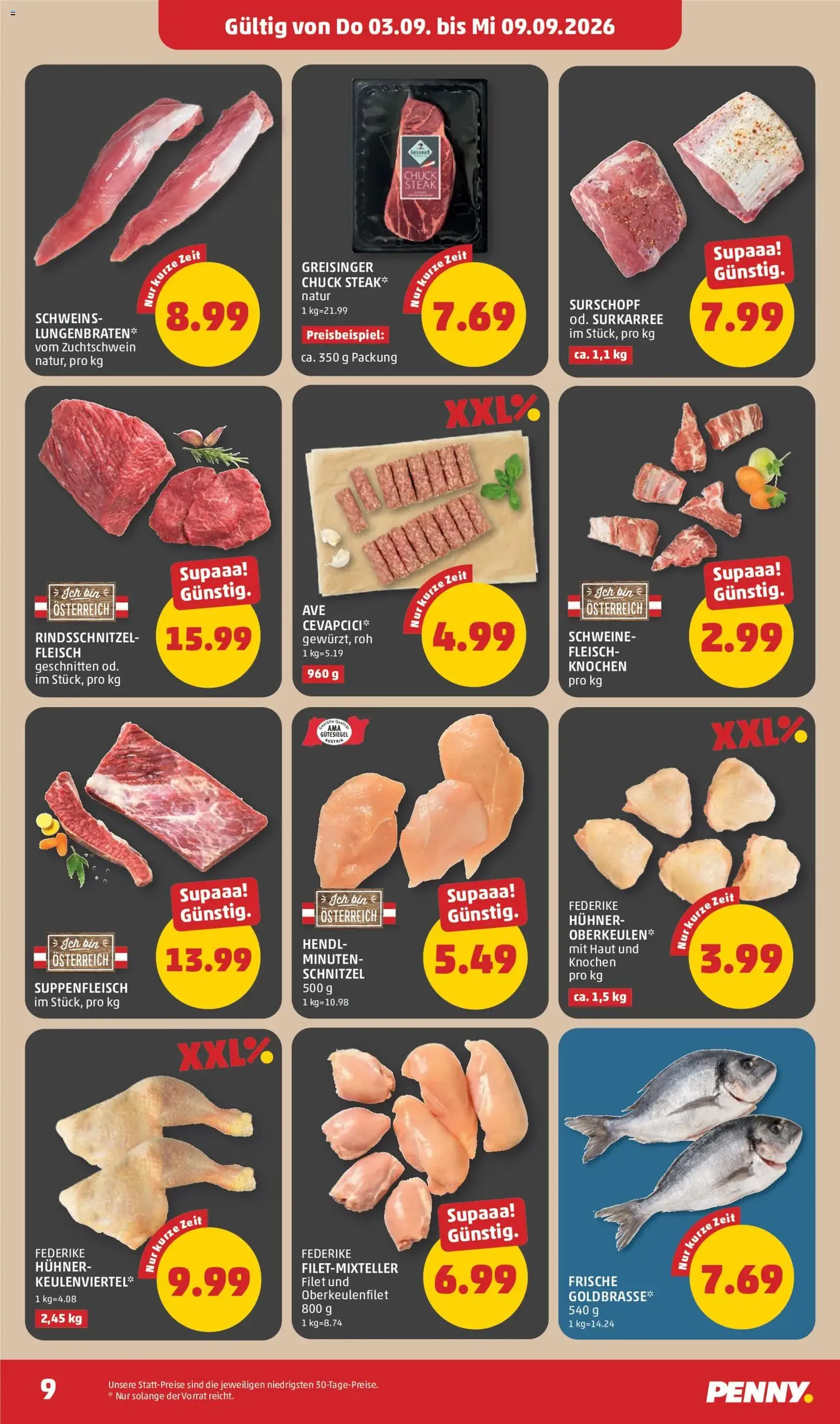 Penny Markt Flugblatt - Gültiger Prospekt ab 03.09.2026, Seite 9 von insgesamt 32