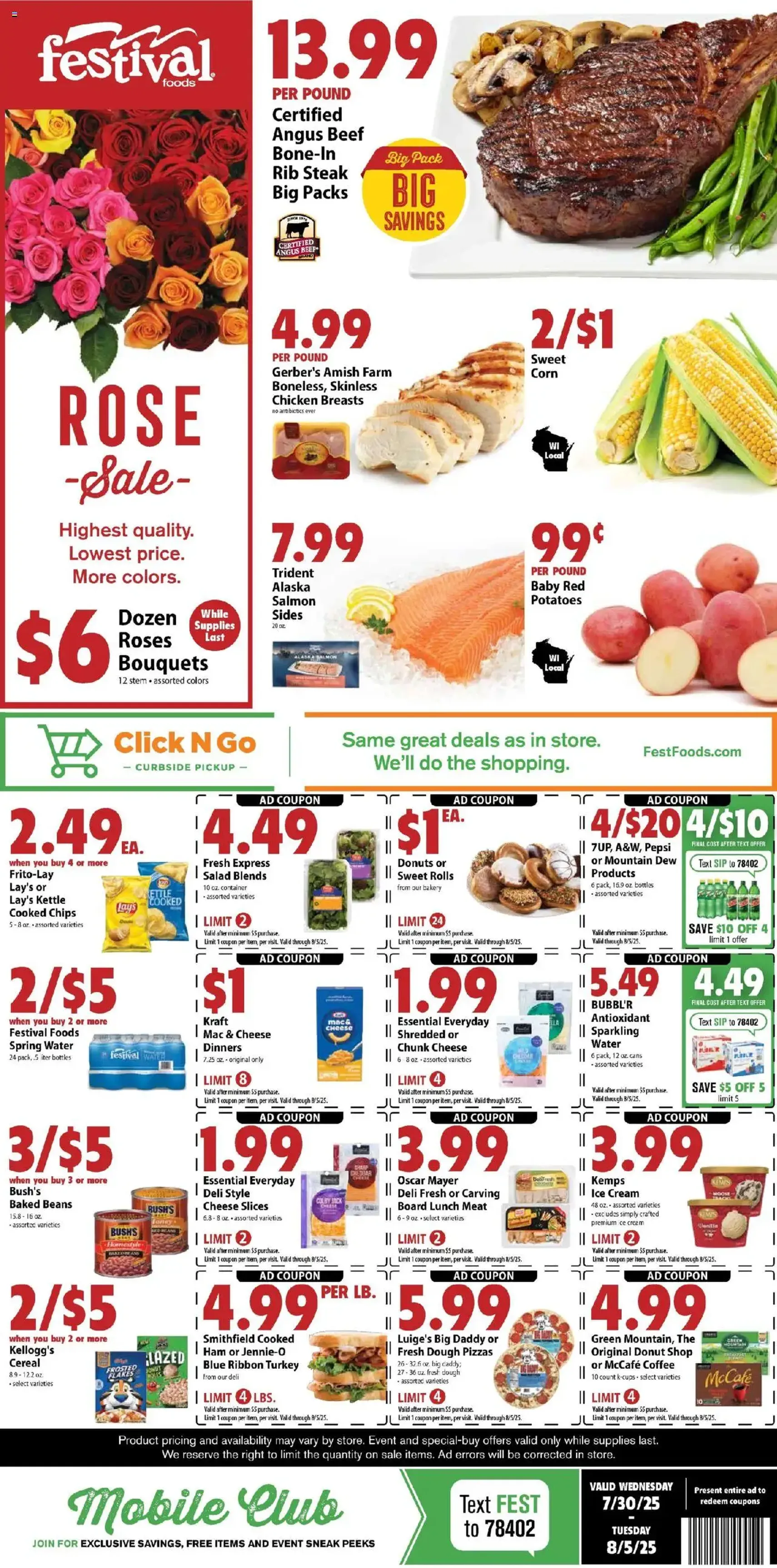Festival Foods Weekly Ad - valid flyer from 07/30/2025, page 1 of 5