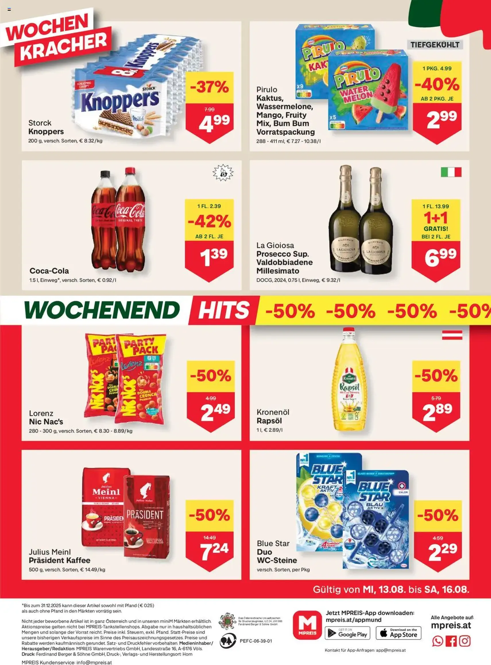 MPREIS Flugblatt - Gültiger Prospekt ab 14.08.2025, Seite 12 von insgesamt 12