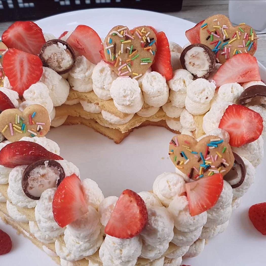 Cream tarte a forma di cuore