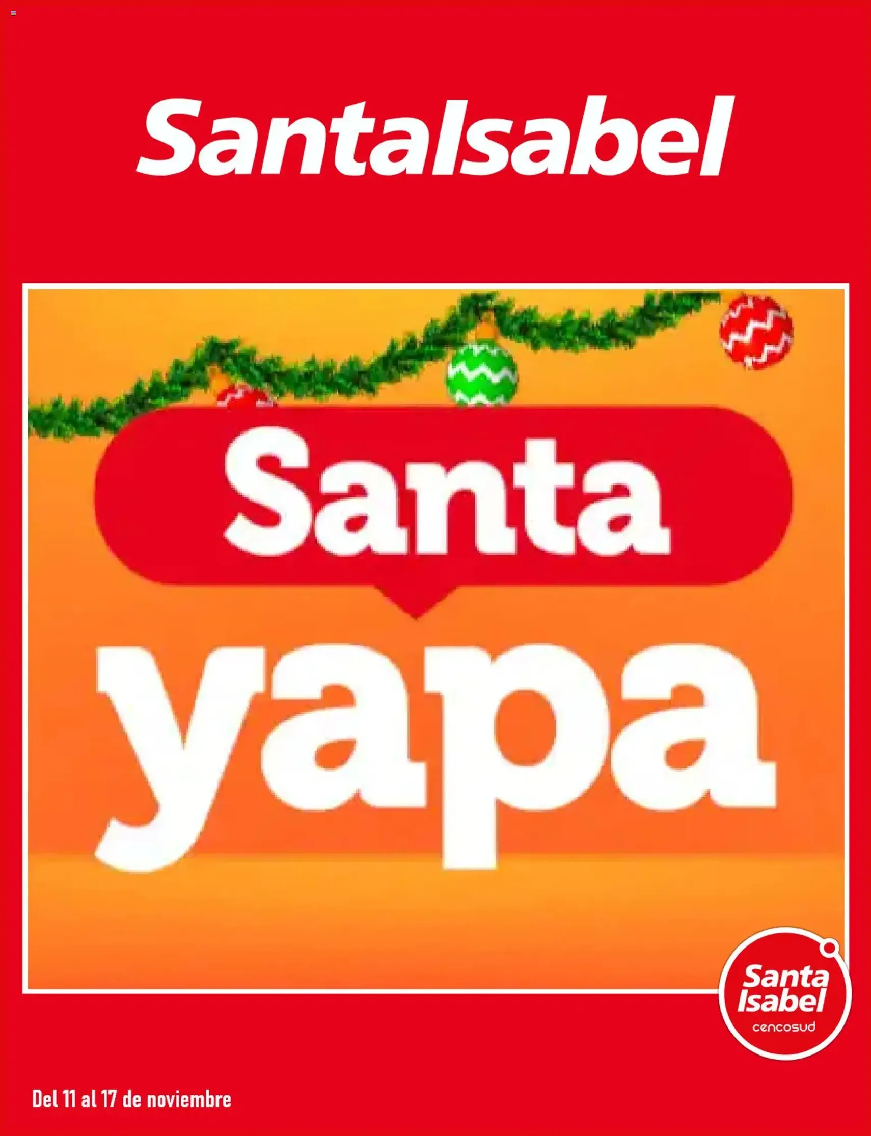 Santa Isabel ofertas - folleto válido desde 11.11.2025 página 1 de 5