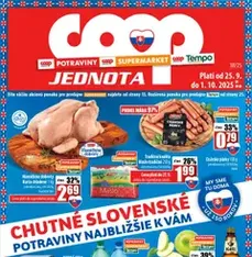 COOP Jednota leták - náhľad letáku platný od 25.09.2025