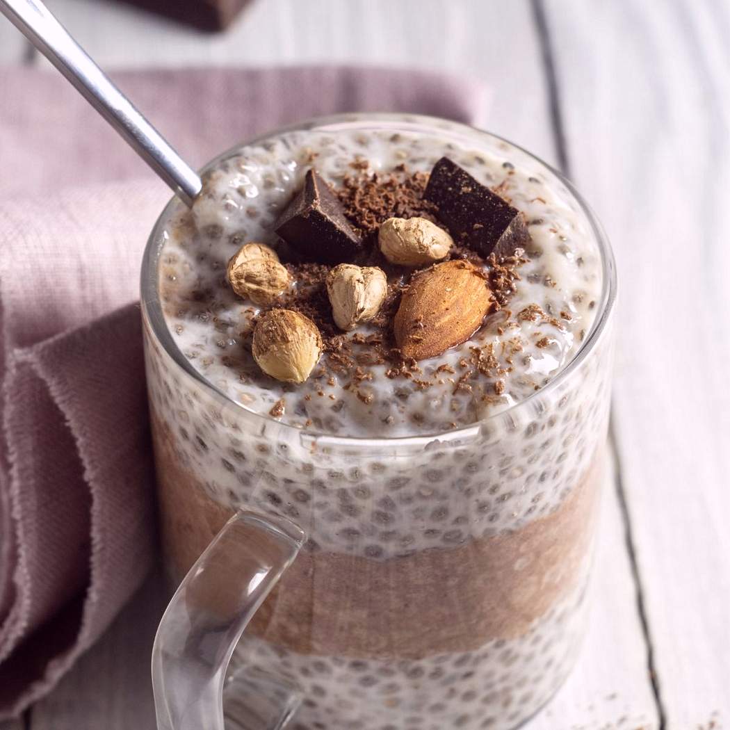 Mandľový chia puding