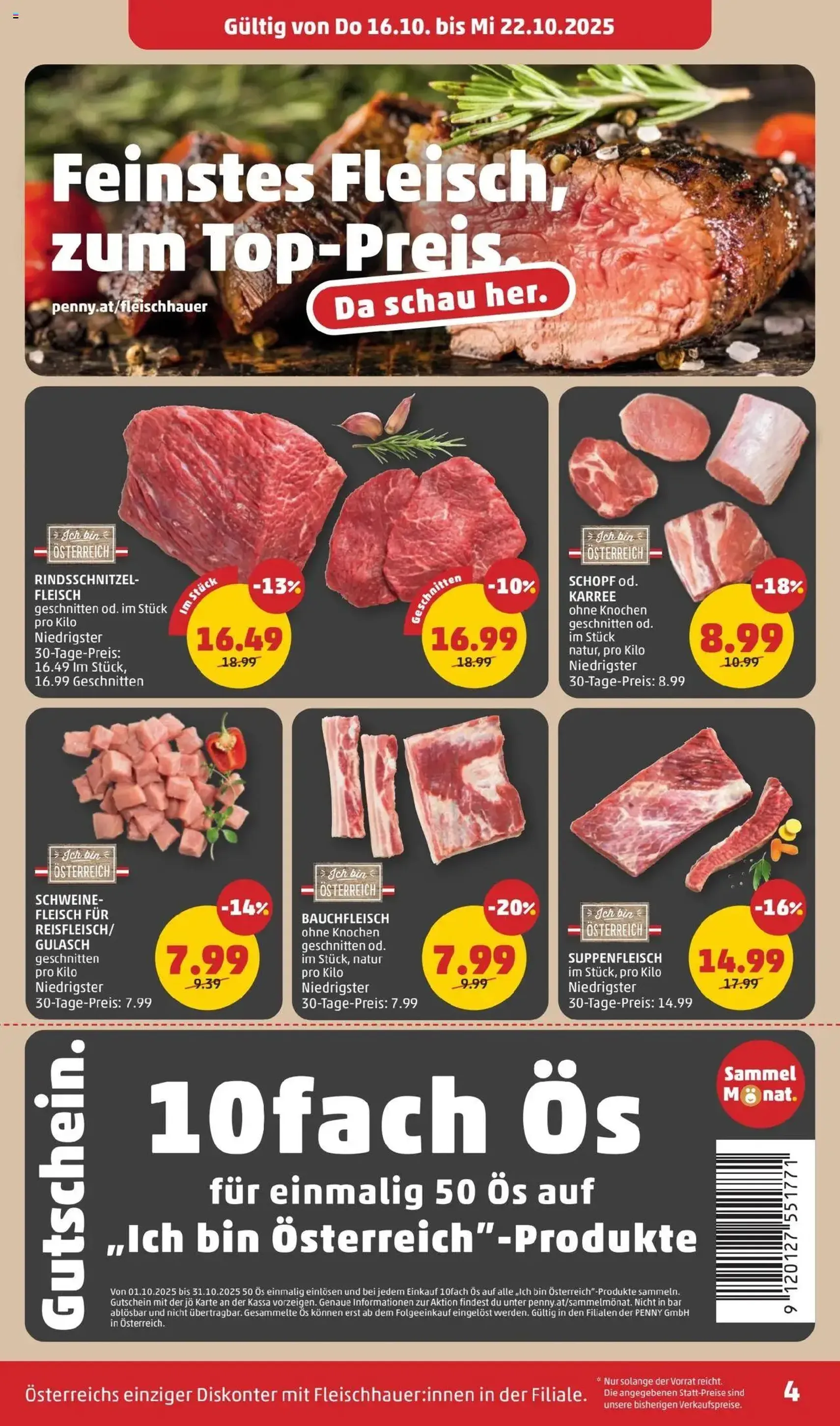 Penny Markt Flugblatt - Gültiger Prospekt ab 16.10.2025, Seite 4 von insgesamt 32