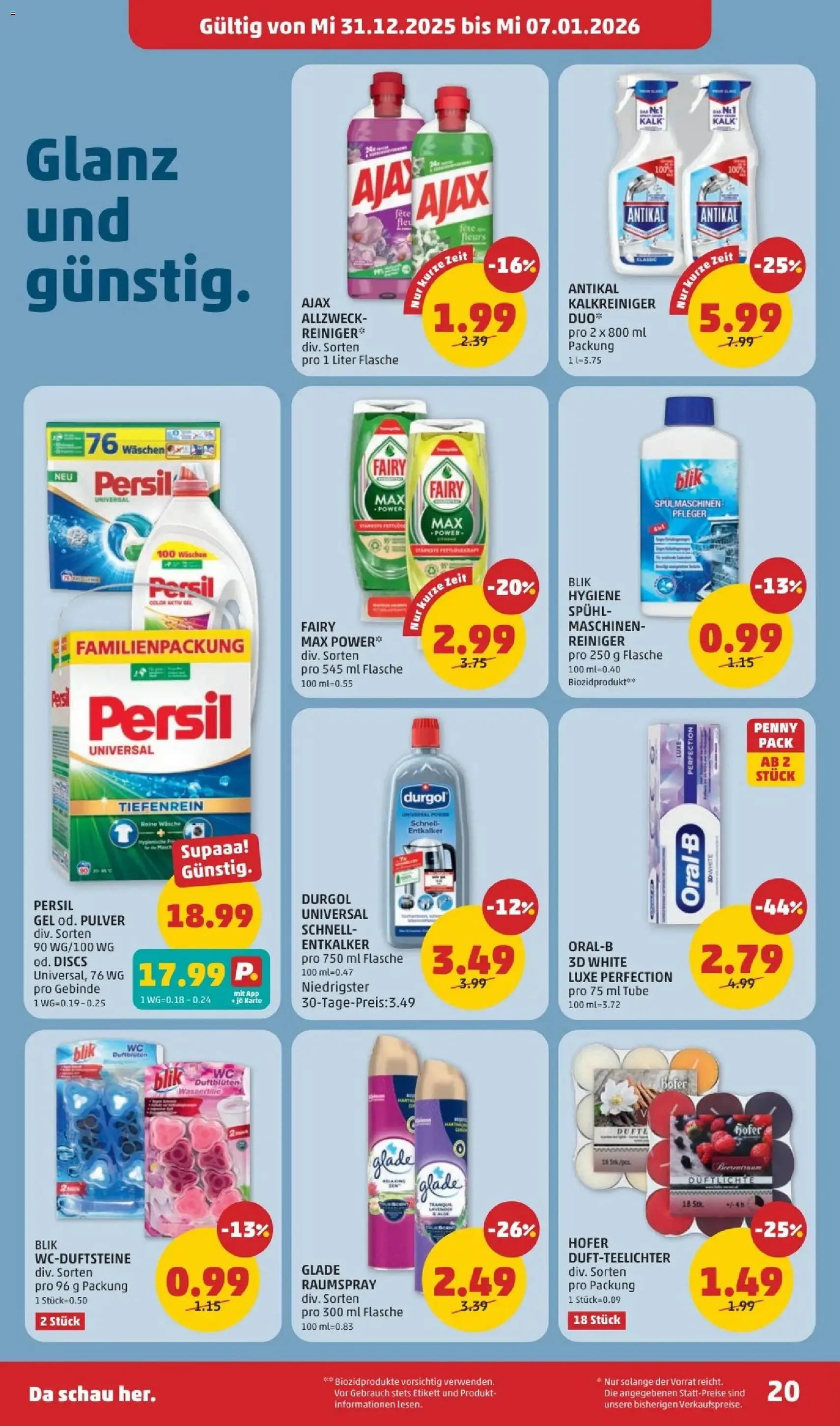 Penny Markt Flugblatt - Gültiger Prospekt ab 31.12.2025, Seite 20 von insgesamt 32