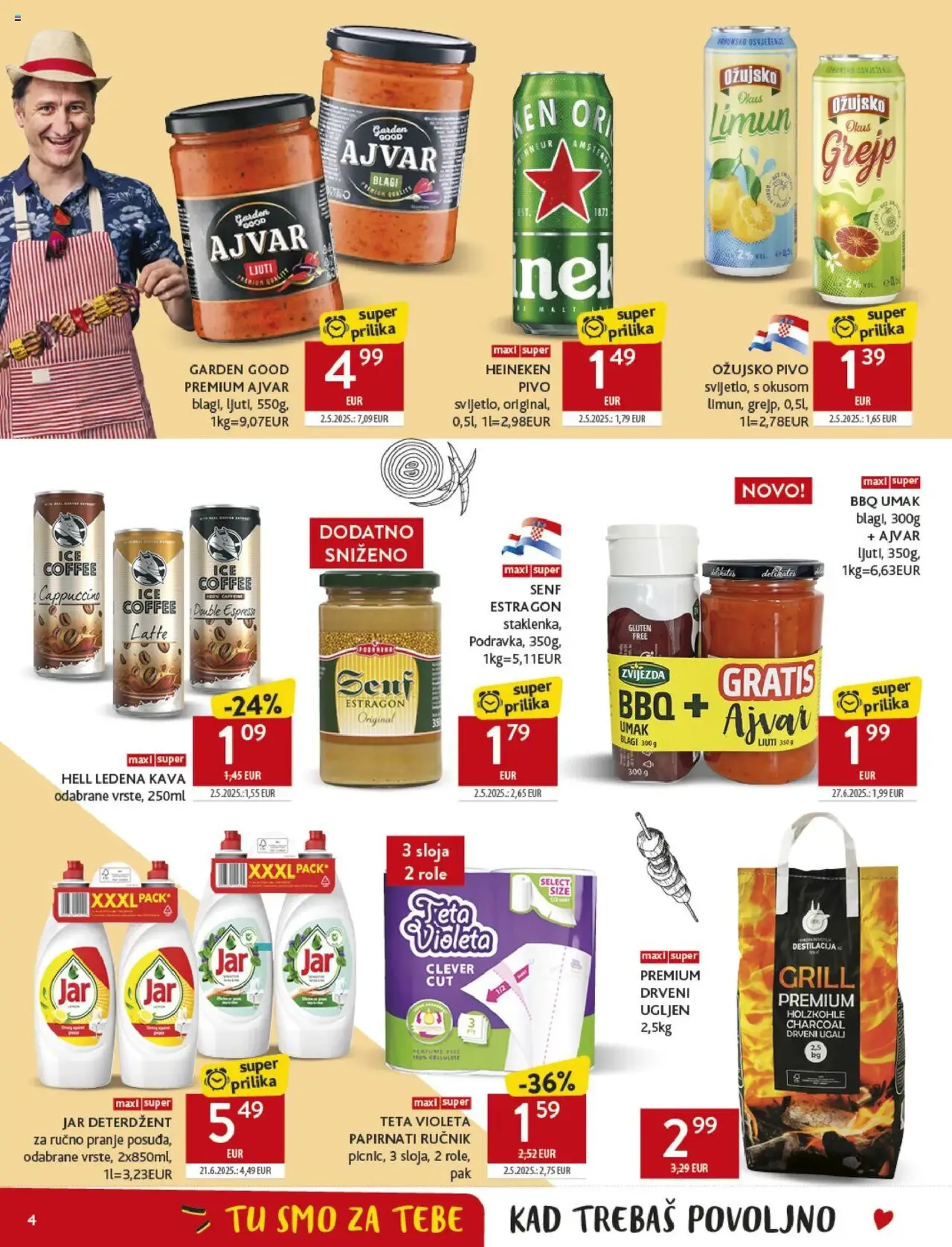 Konzum HR Akciós újság - 2025.07.23. érvényes szórólap 4 oldal 40 oldalból Konzum HR Akciós újság - 2025.07.23. érvényes szórólap 4 oldal 40 oldalból