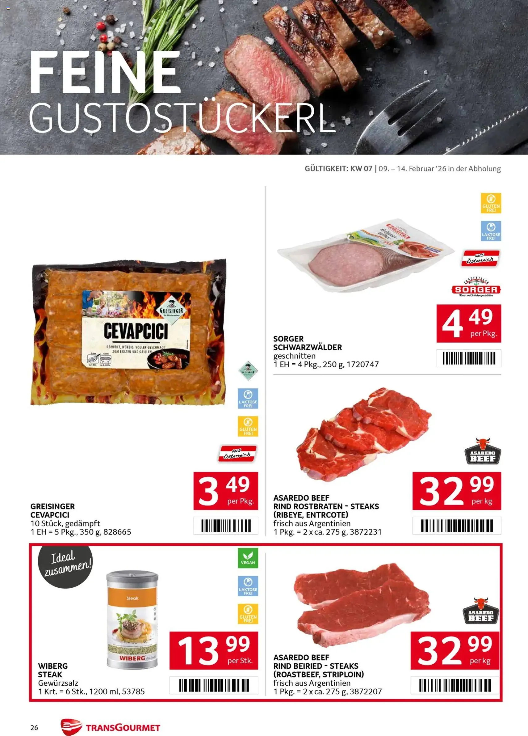 Transgourmet Flugblatt - Gültiger Prospekt ab 09.02.2026, Seite 26 von insgesamt 32
