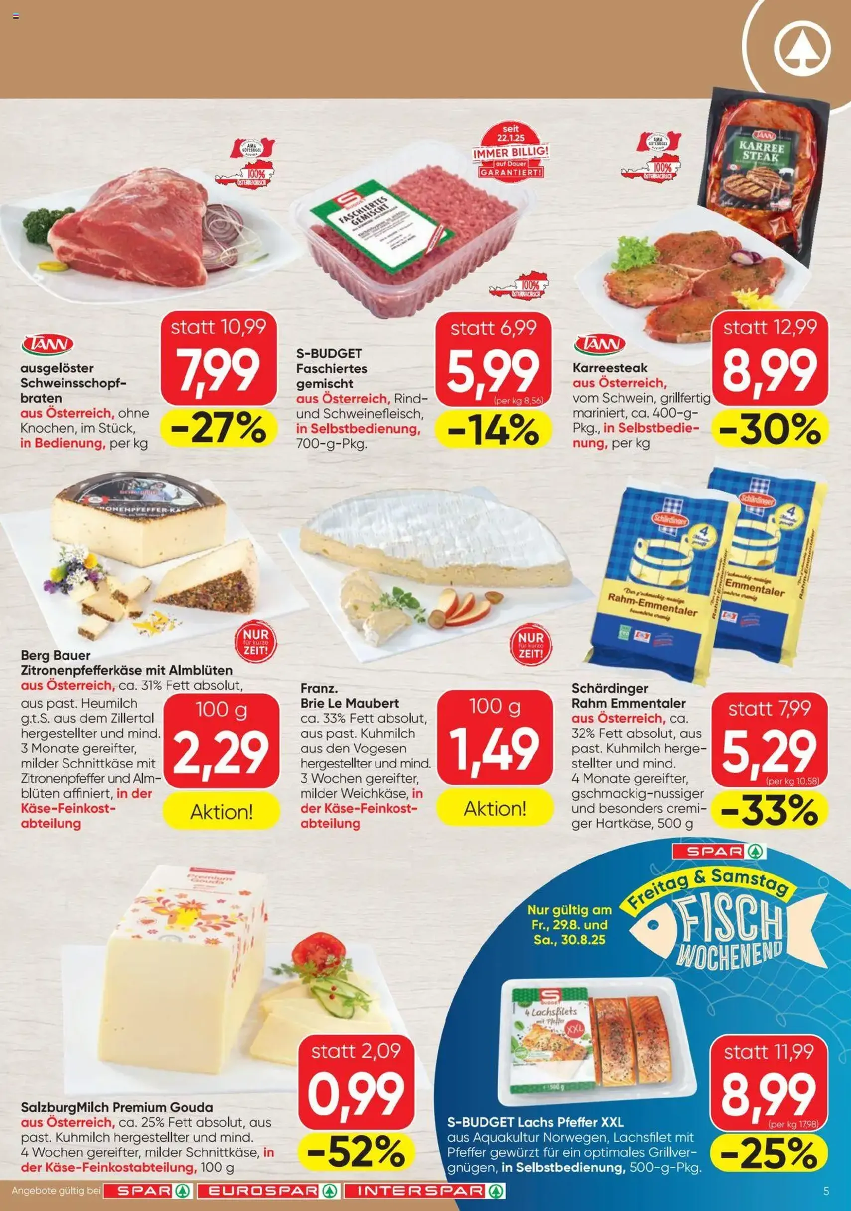 Spar Flugblatt - Gültiger Prospekt ab 28.08.2025, Seite 5 von insgesamt 20 Spar Flugblatt - Gültiger Prospekt ab 28.08.2025, Seite 5 von insgesamt 20