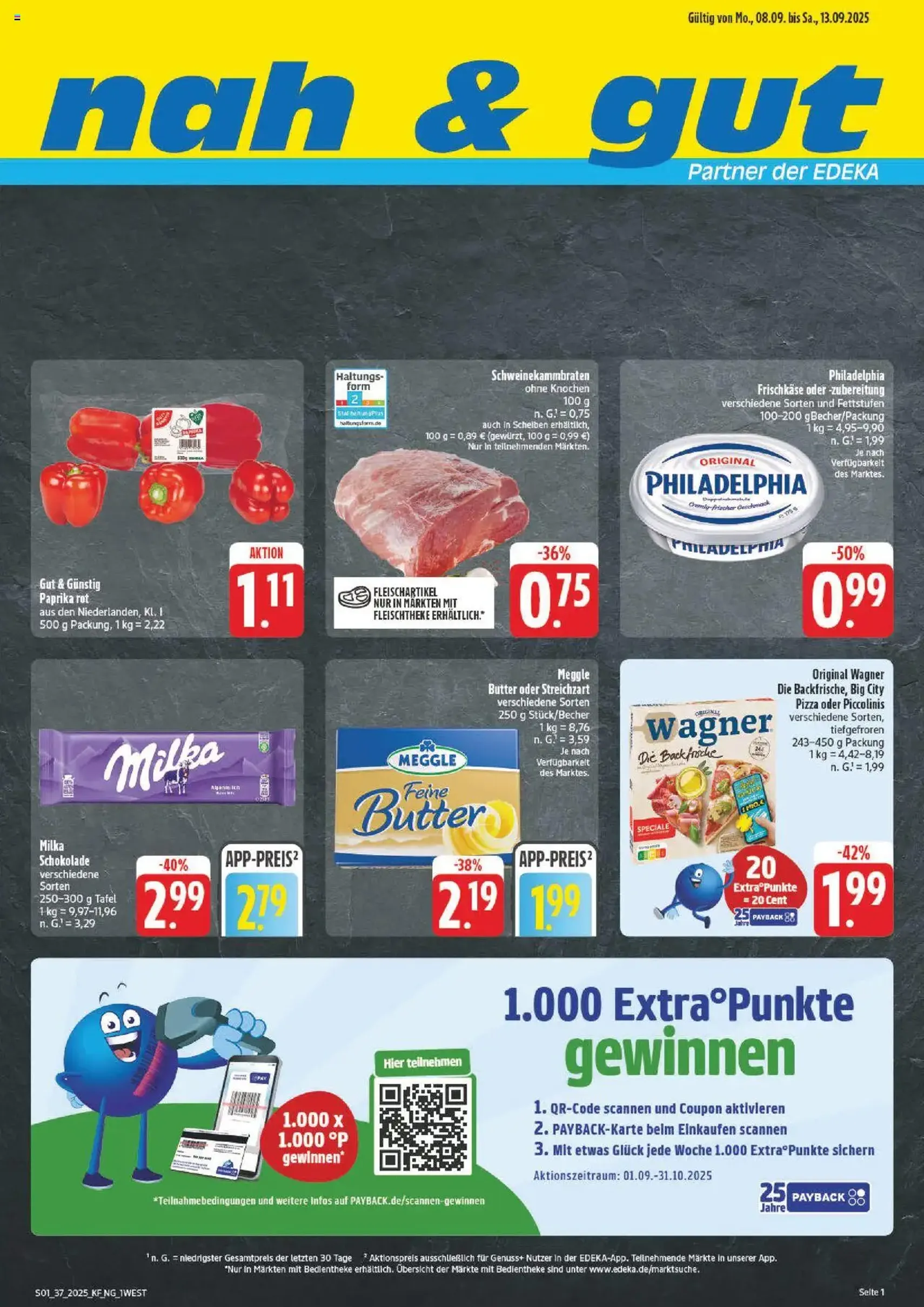 Nah & gut Prospekt - Gültiger Prospekt ab 08.09.2025, Seite 1 von insgesamt 8