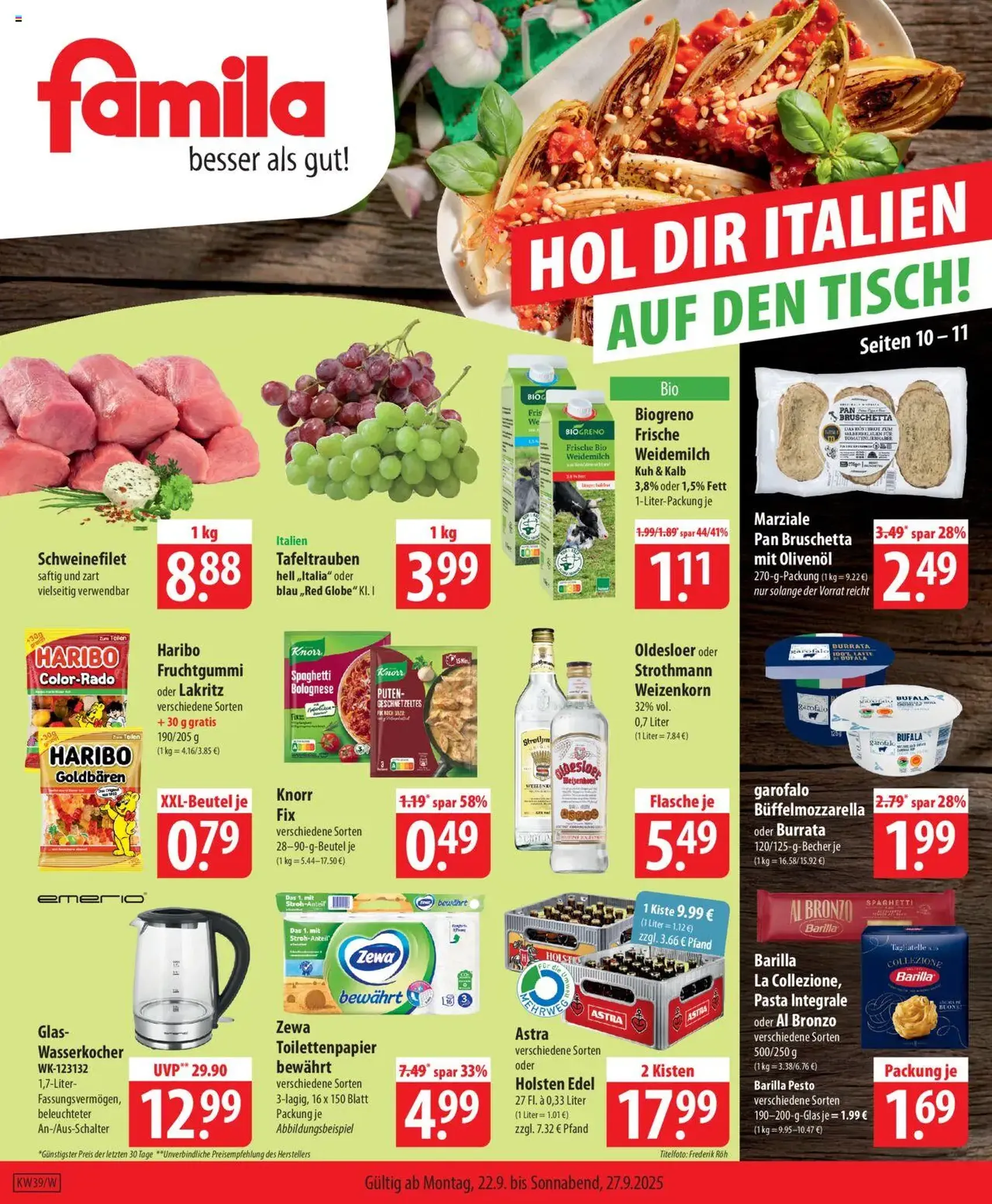 Famila Prospekt - Gültiger Prospekt ab 22.09.2025, Seite 1 von insgesamt 28