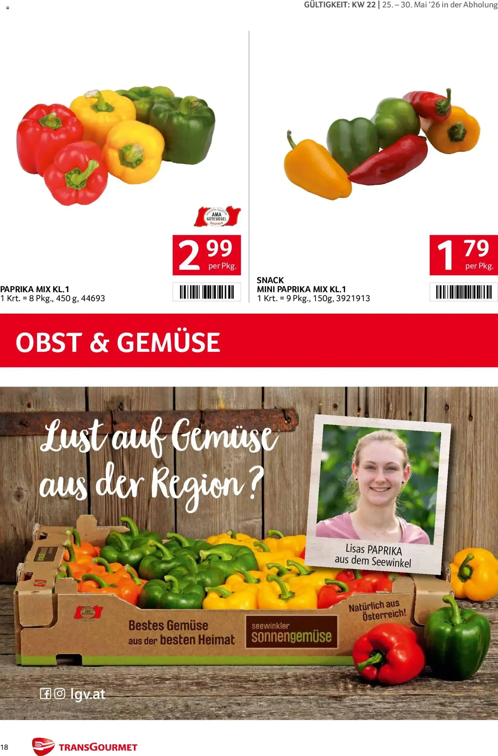 Transgourmet Flugblatt - Gültiger Prospekt ab 25.05.2026, Seite 18 von insgesamt 35