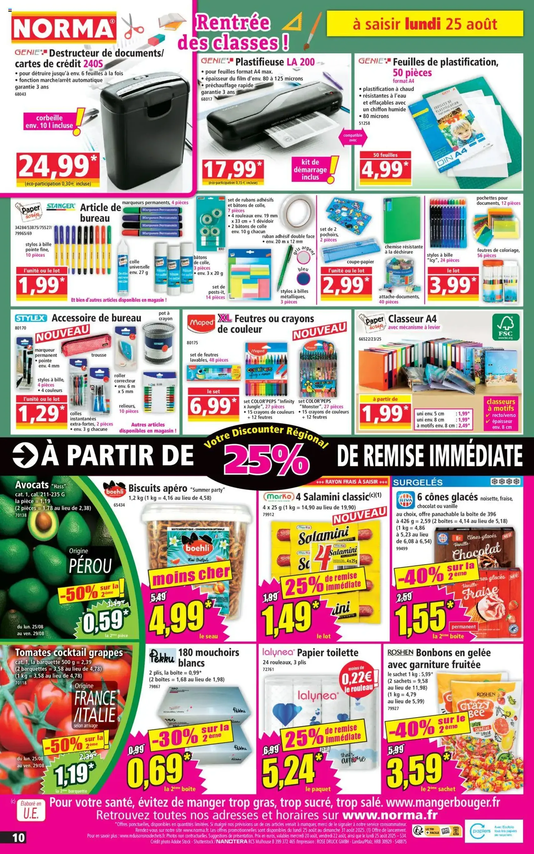 Norma catalogue - brochure valable à partir du 20/08/2025, page 10 sur 12 Norma catalogue - brochure valable à partir du 20/08/2025, page 10 sur 12