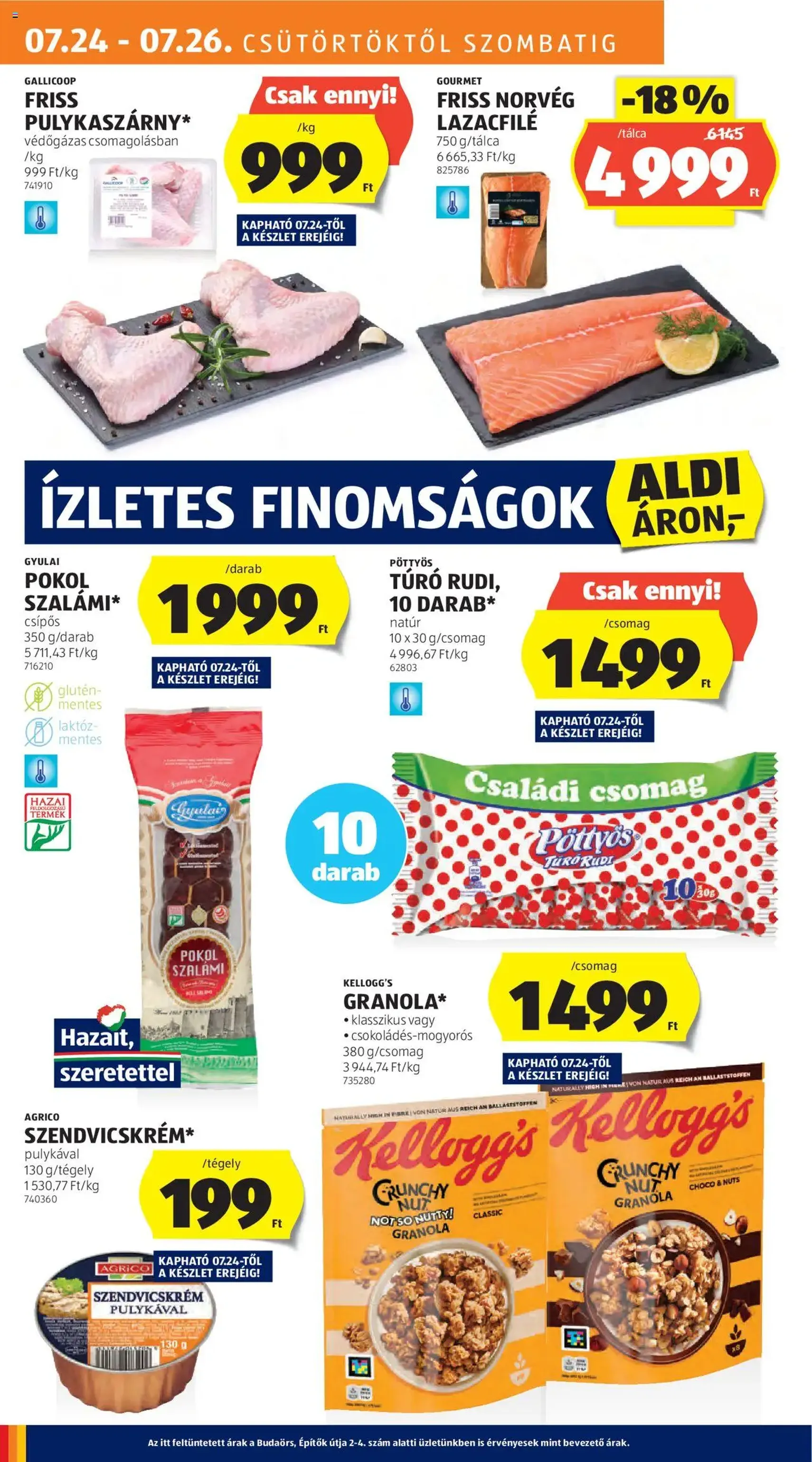 Aldi Akciós újság - 2025.07.24. érvényes szórólap 14 oldal 50 oldalból Aldi Akciós újság - 2025.07.24. érvényes szórólap 14 oldal 50 oldalból