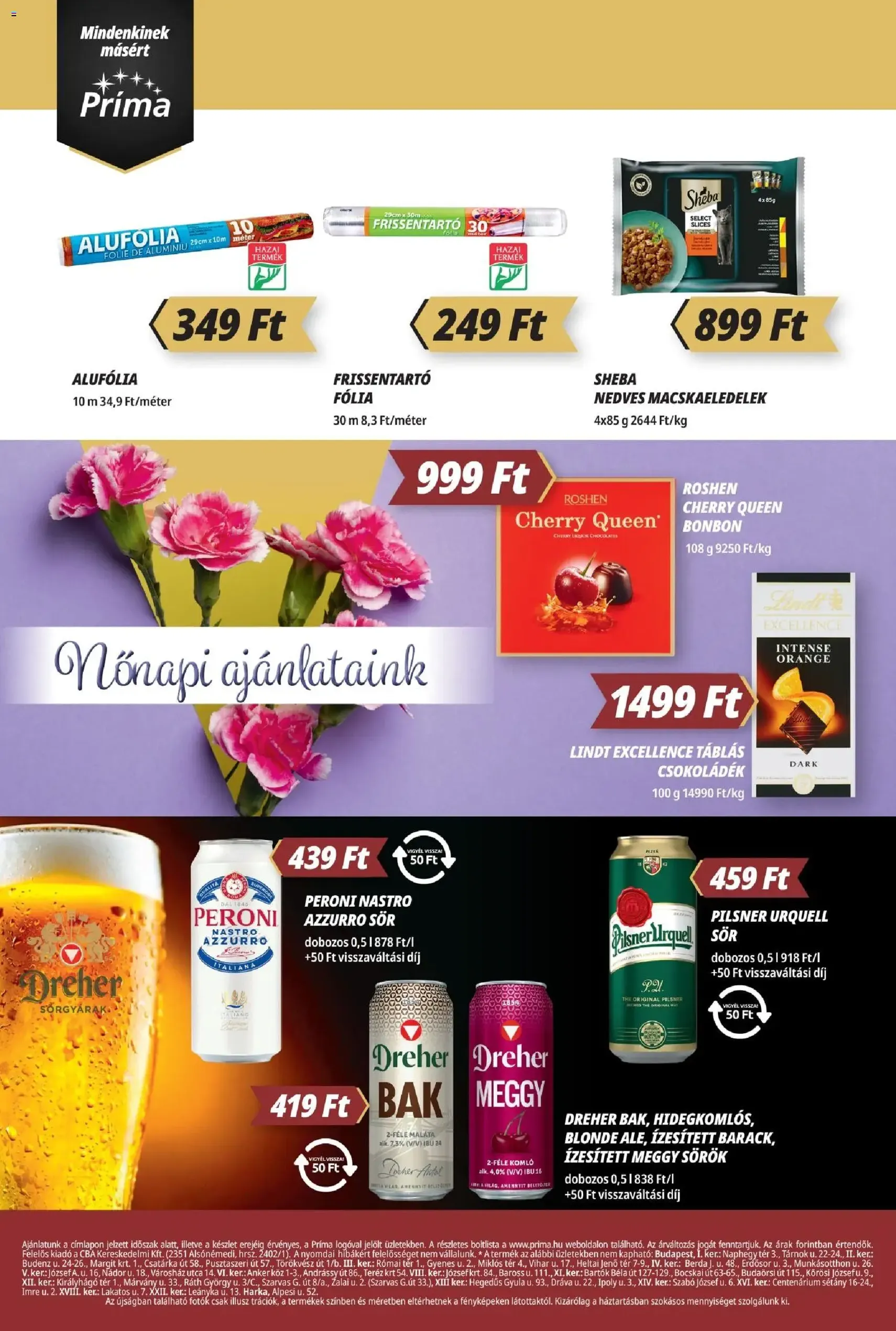 CBA Príma Akciós újság - 2026.02.19. érvényes szórólap 8 oldal 8 oldalból