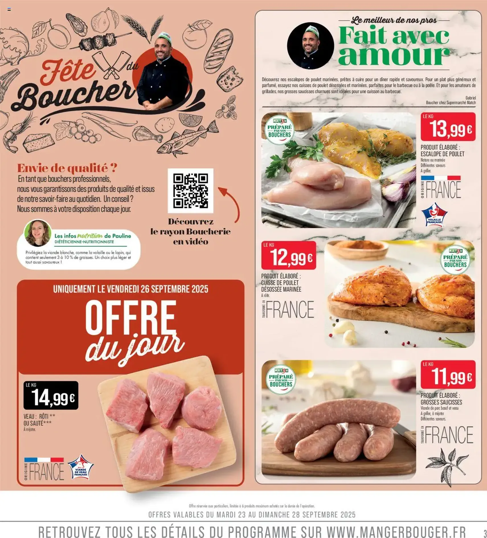Match Supermarché catalogue - brochure valable à partir du 23/09/2025, page 3 sur 24