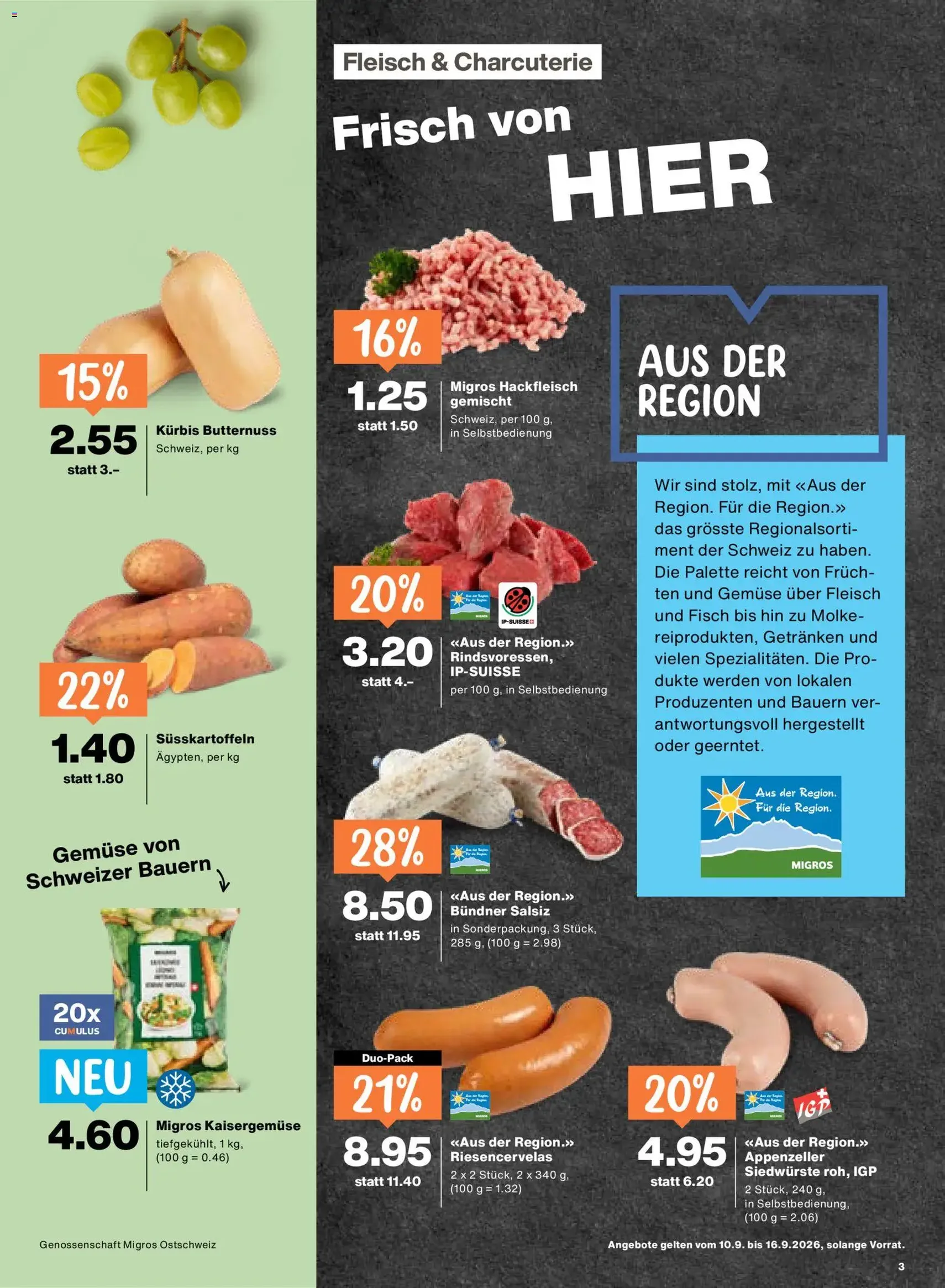 Migros aktionen - Gültiger Prospekt ab 10.09.2026, Seite 3 von insgesamt 24