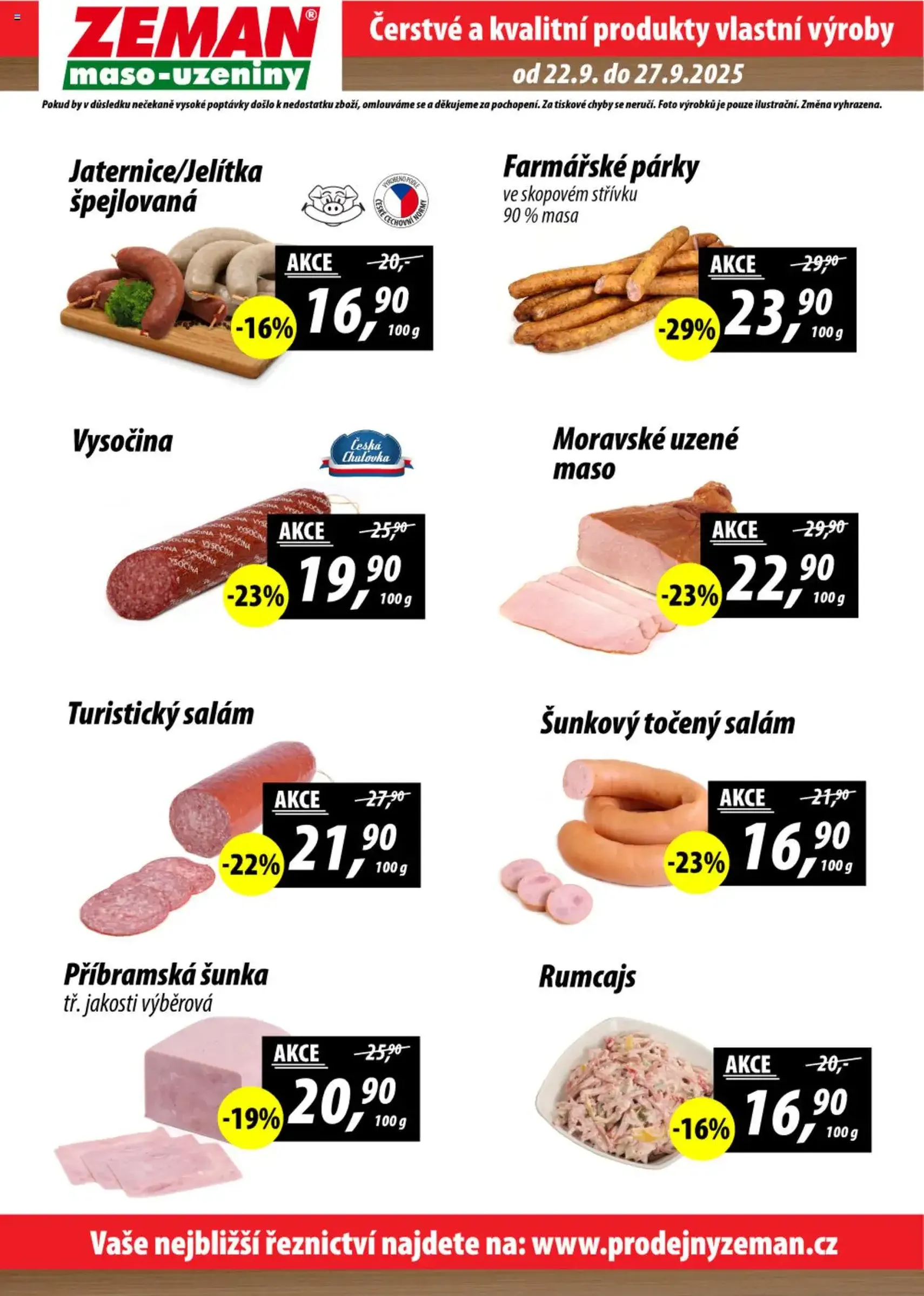 Prodejny Zeman leták - platný leták od 22.09.2025 strana 2 z 2
