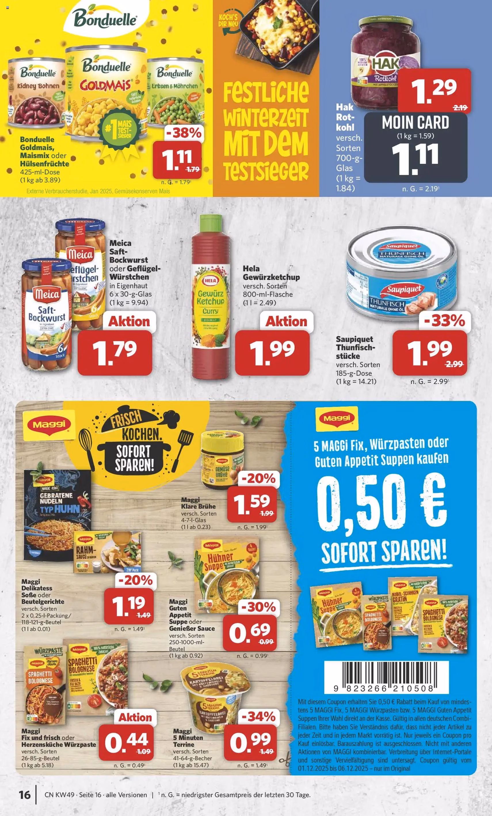 Combi Prospekt - Gültiger Prospekt ab 01.12.2025, Seite 16 von insgesamt 38